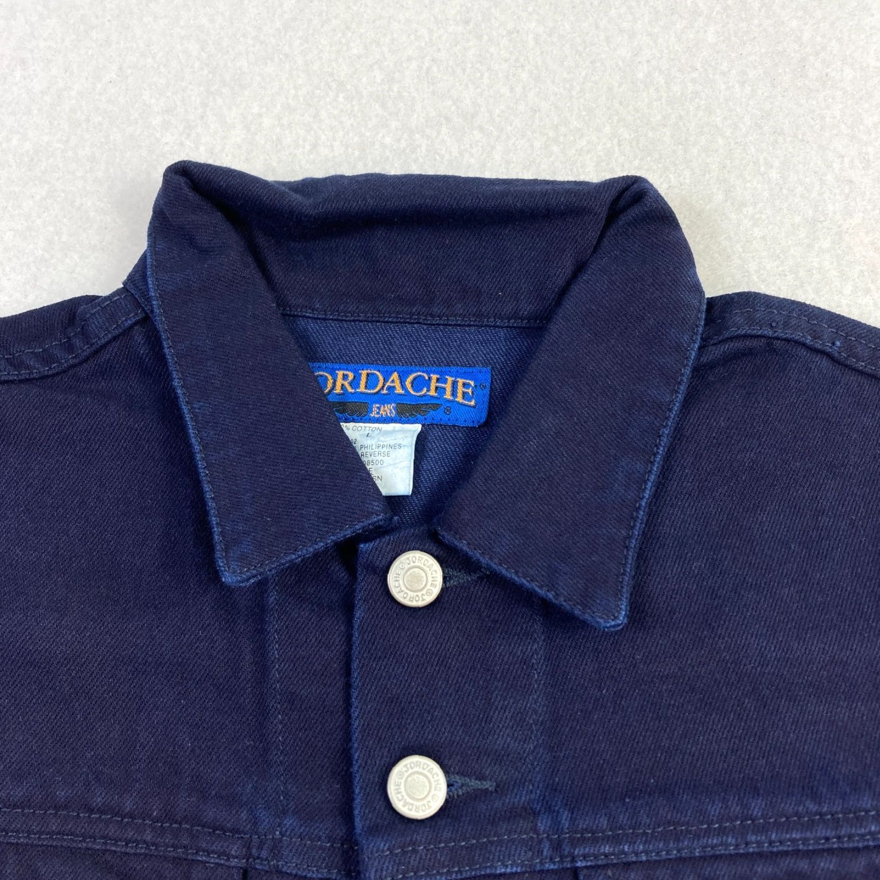 Jordache VINTAGE Jordache Denim Jacket Women’s L Blue Trucker Biker Western Crop Jacket Size L / US 10 / IT 46 - 6 Thumbnail