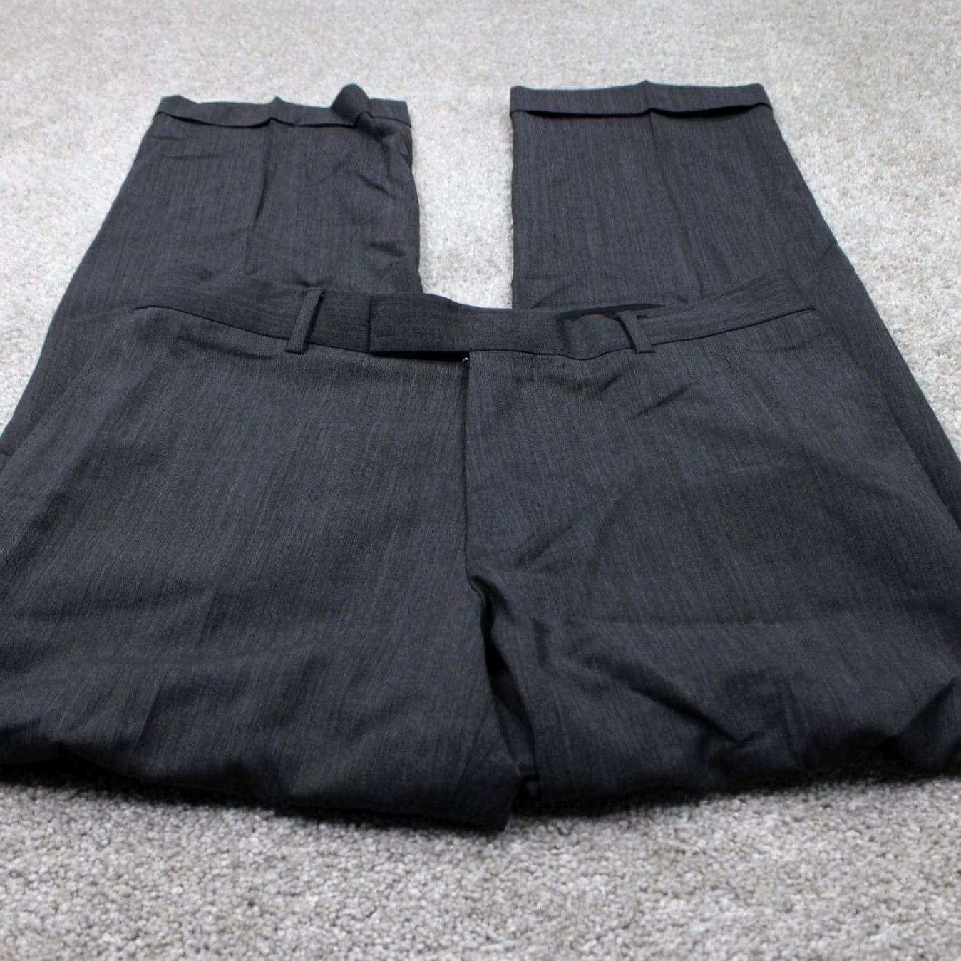 Hugo Boss HUGO BOSS Pants Mens 36R Gray Wool Flat Front Dress Pants 30 Inseam Regular Rise 10-12in Front Zipper Button Size US 36 / EU 52 - 2 Thumbnail
