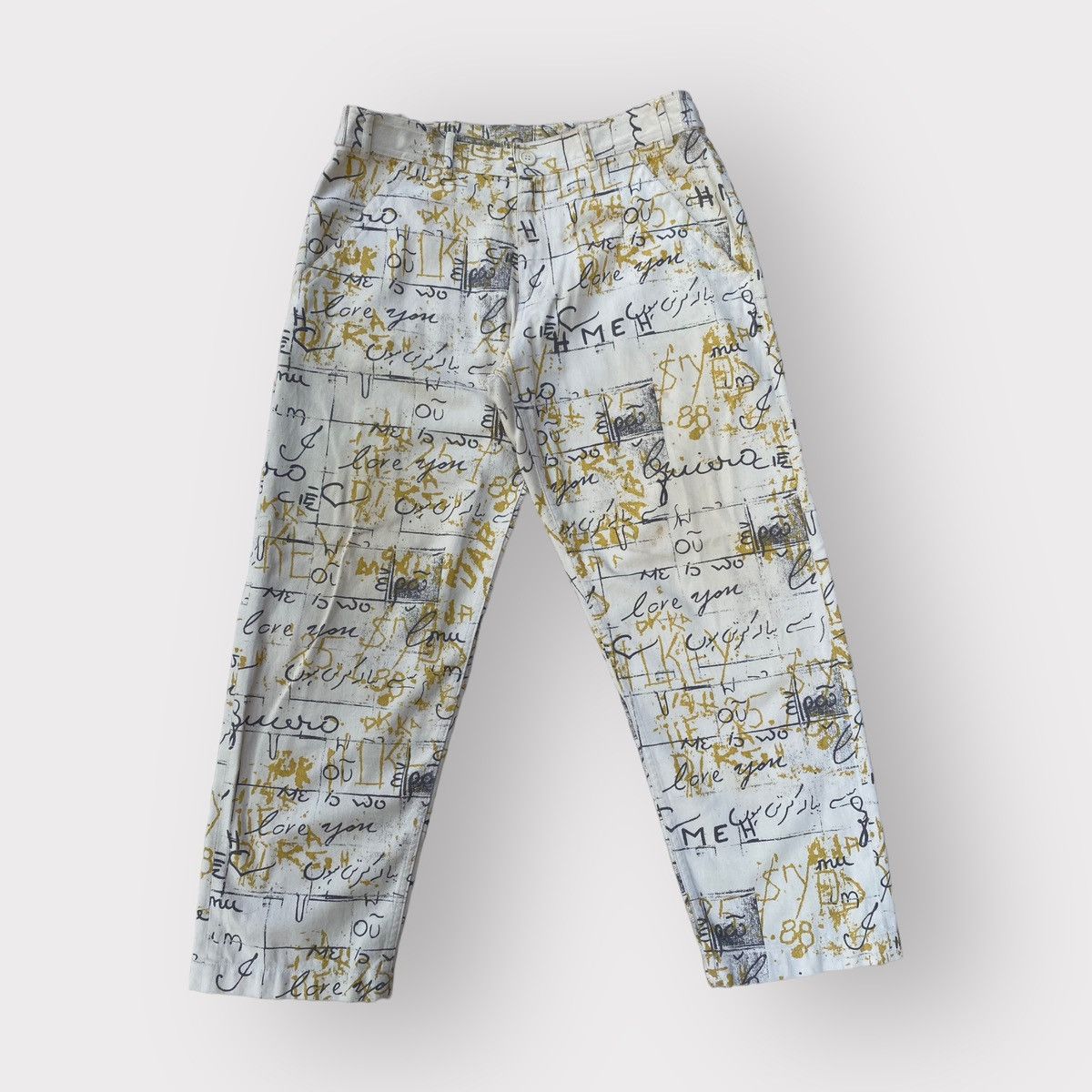Comme des Garcons SS07 “ Golden Boy” Graffiti Pants Size US 34 / EU 50 - 2 Thumbnail