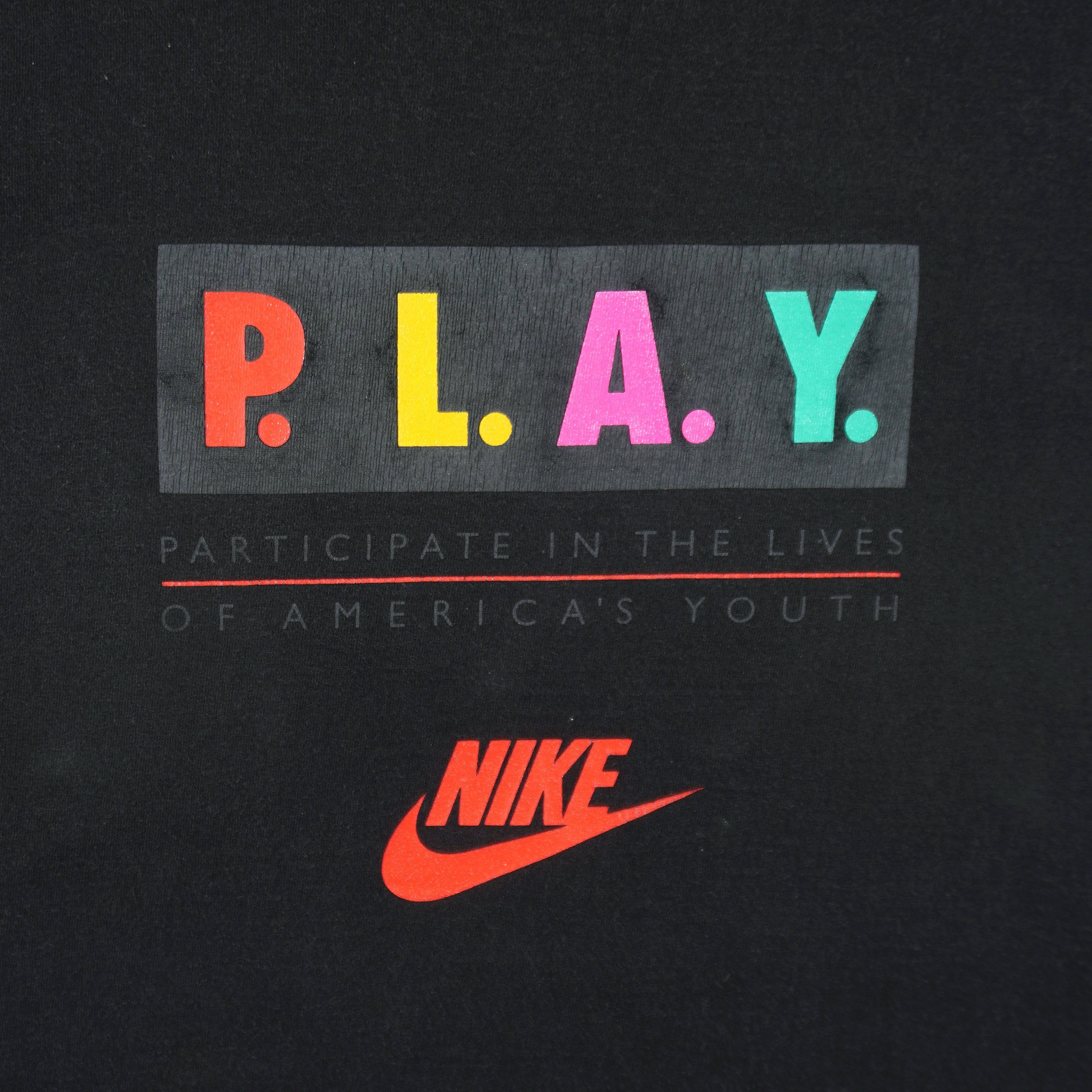 Nike Participate In The Lives Of America's Youth T-Shirt 1990s Size US L / EU 52-54 / 3 - 3 Thumbnail
