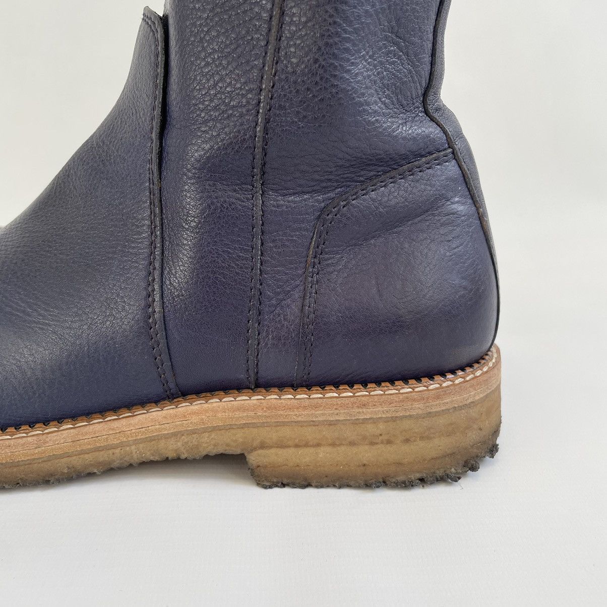 Maison Margiela Dark Blue Leather ‘Engineer Boots’ Size US 10 / EU 43 - 7 Thumbnail