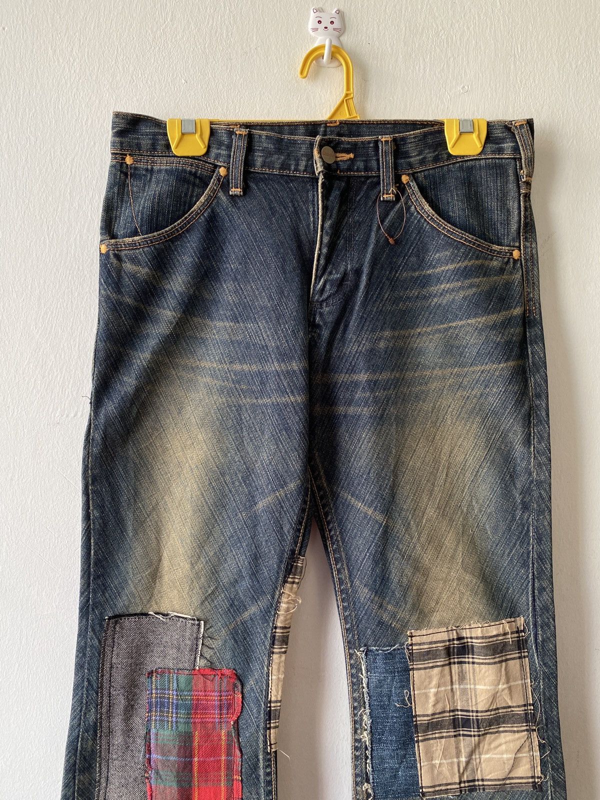 Japanese Brand × Wrangler Japanese Brand Wrangler Distressed Patchwork Flare Denim Size US 30 / EU 46 - 3 Thumbnail