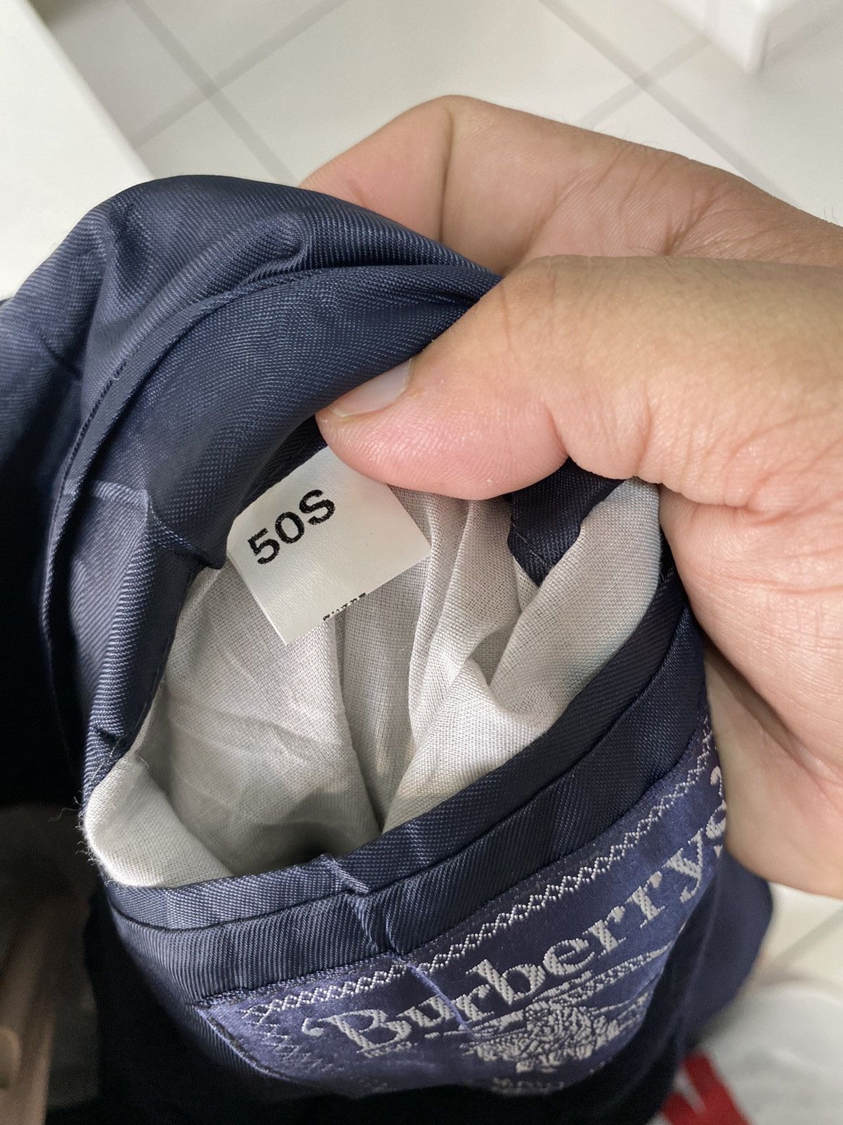 Burberry Burberry Dark Blue Wool Double Breasted Size 50S - 19 Thumbnail