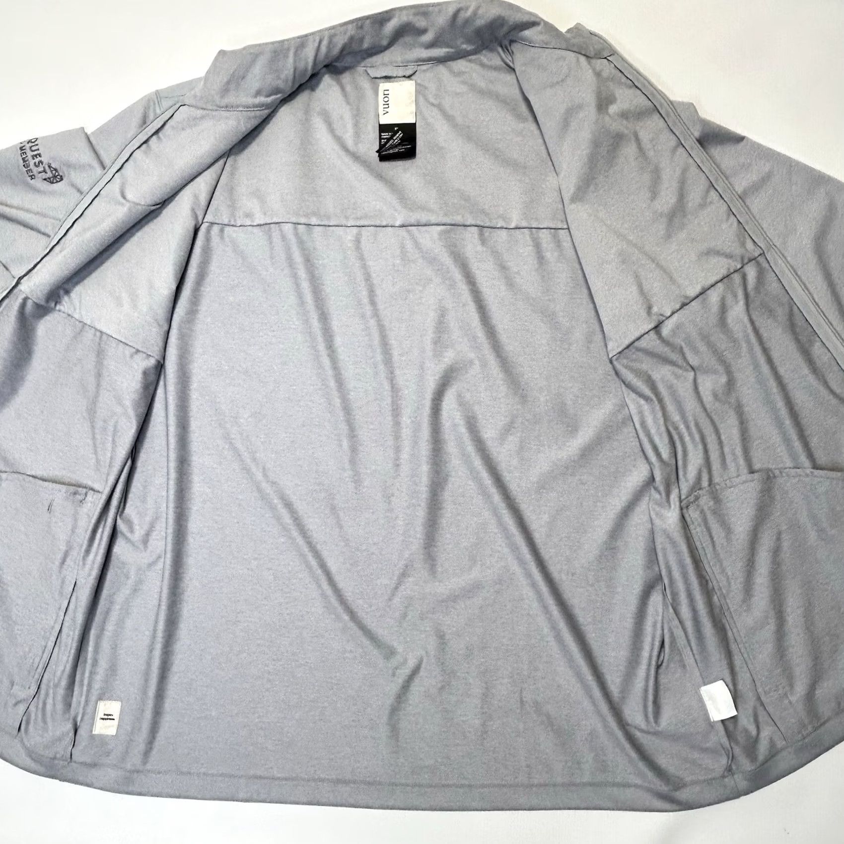 Vuori Vuori Sunday Element Jacket Mens 2XL Gray Track Jacket Full Zip Wind-Resistant Pockets Embroidered Right Sleeve Size US XXL / EU 58 / 5 - 3 Thumbnail