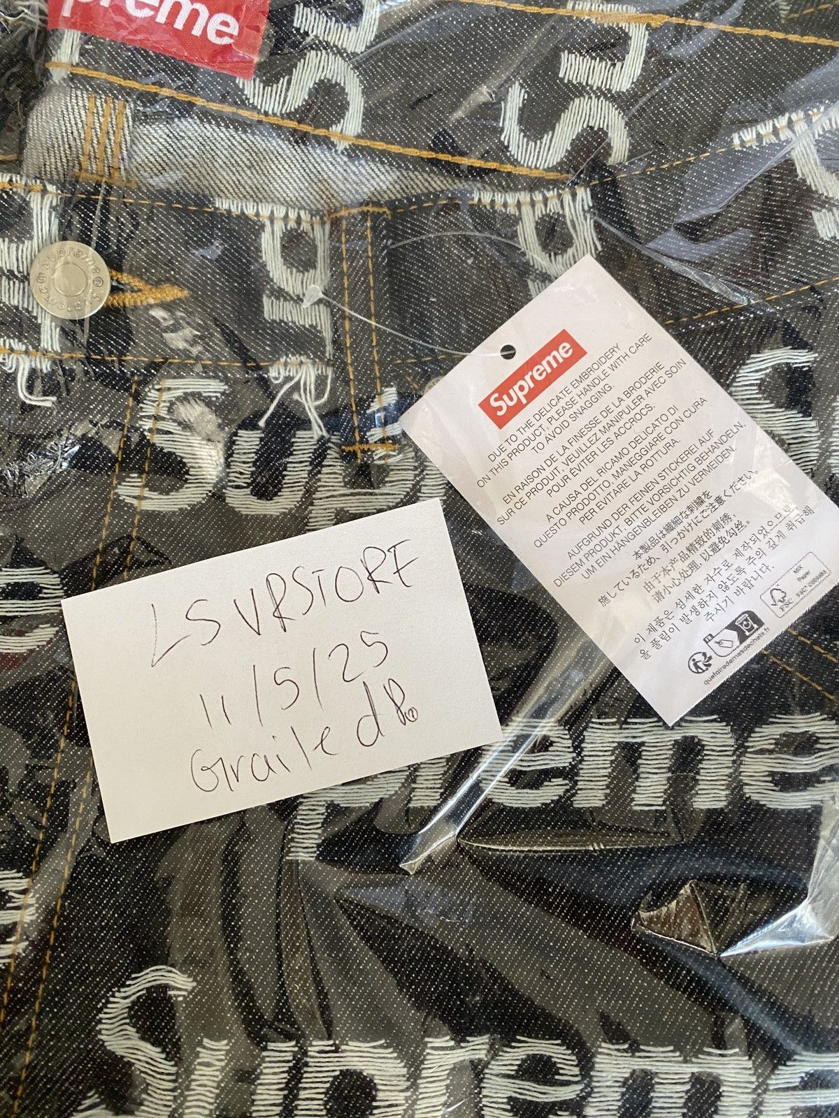Supreme Supreme Jacquard Logos Double Knee Denim Painter Jean sz 30 Size US 30 / EU 46 - 3 Thumbnail