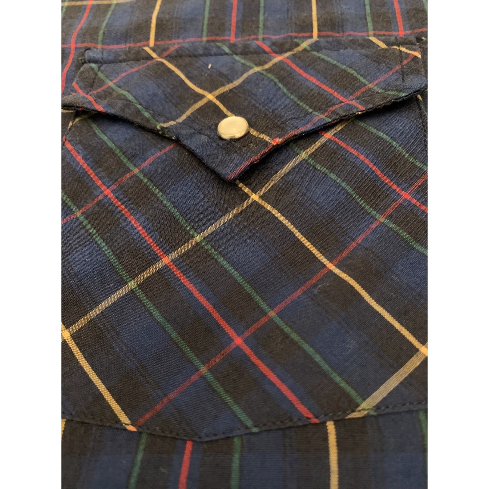 Vintage VINTAGE Ely Plains Western Shirt Short Sleeve Pearl Snaps XL Red & Black Plaid Mens Size US XL / EU 56 / 4 - 3 Thumbnail