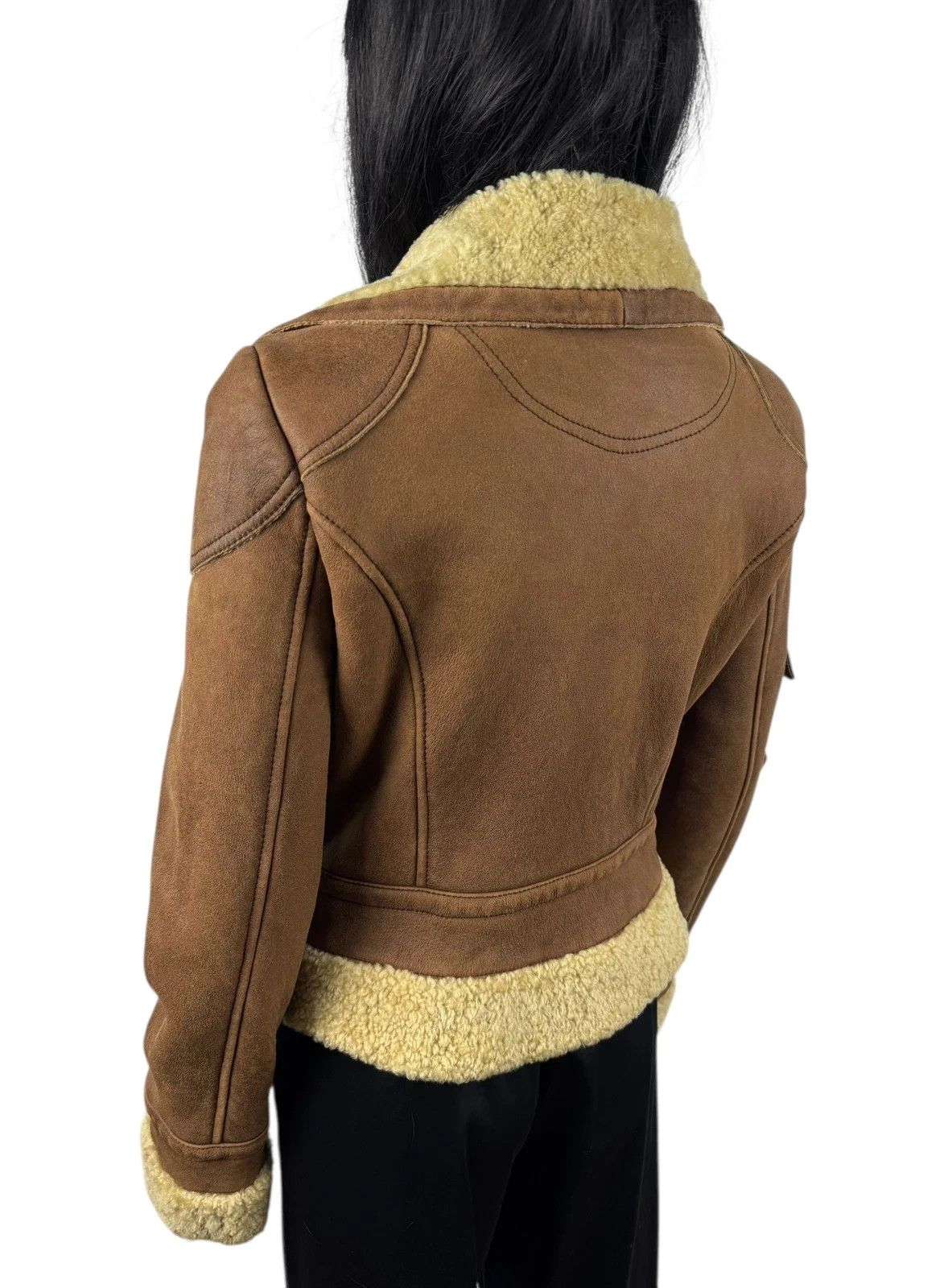 Tod's Tod’s Genuine Leather Shearling Biker Jacket size 44 Size M / US 6-8 / IT 42-44 - 7 Thumbnail