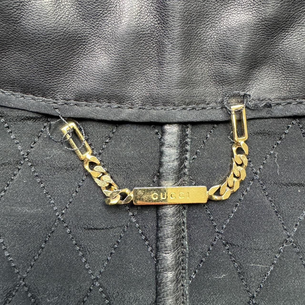 Gucci Gucci by tom ford diamond stitch black leather jacket Size M / US 6-8 / IT 42-44 - 5 Thumbnail
