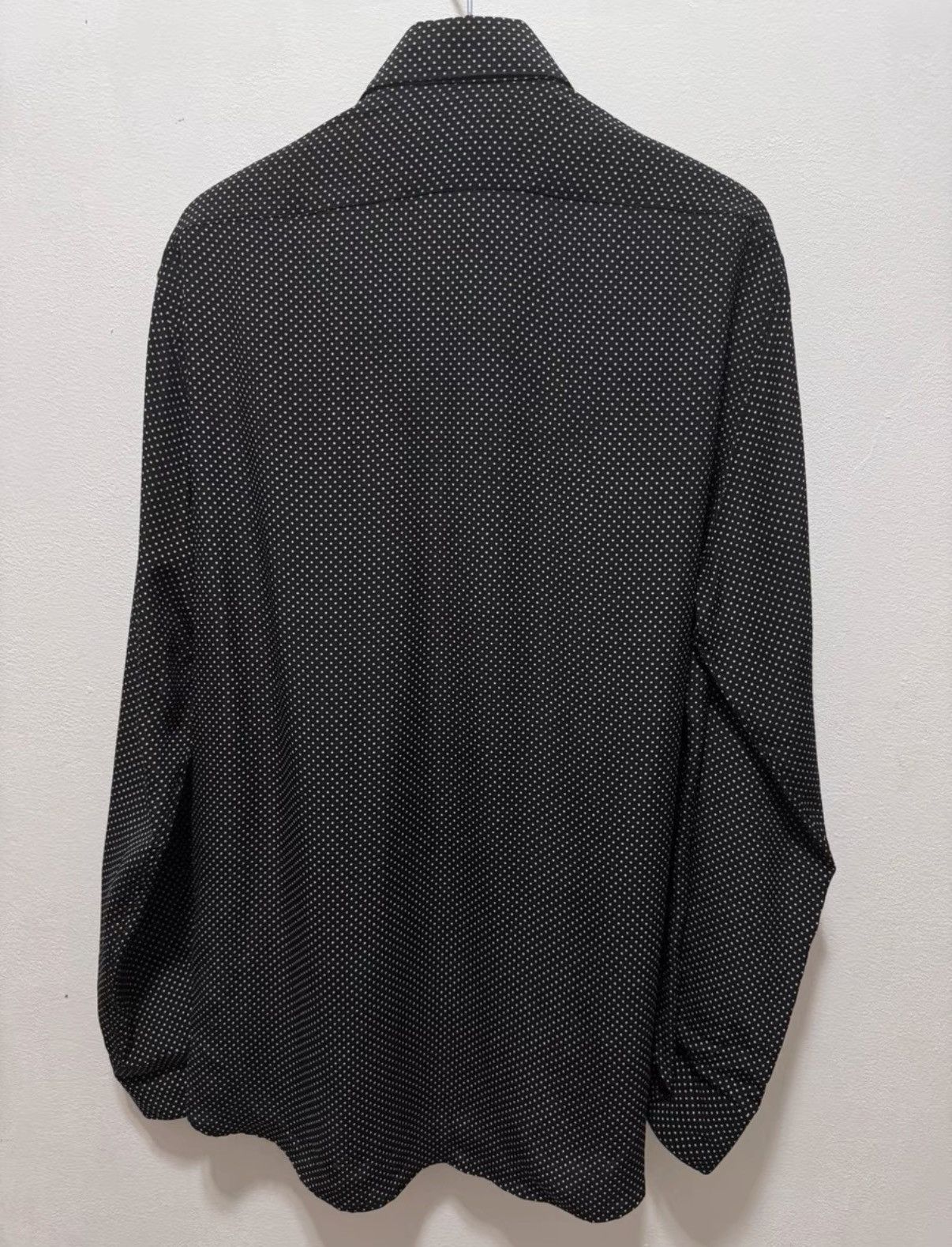Saint Laurent Paris SLP) 21FW Silk Starry Sky All-Over Small Polka Dot Shirt Size US M / EU 48-50 / 2 - 2 Thumbnail