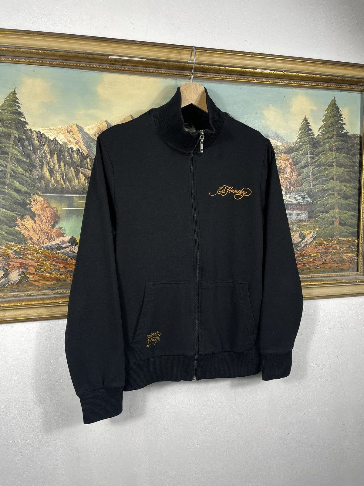Christian Audigier × Ed Hardy × Vintage Ed Hardy Retro 00s Hoodie With Crystals Affliction Grunge Size M / US 6-8 / IT 42-44 - 4 Thumbnail
