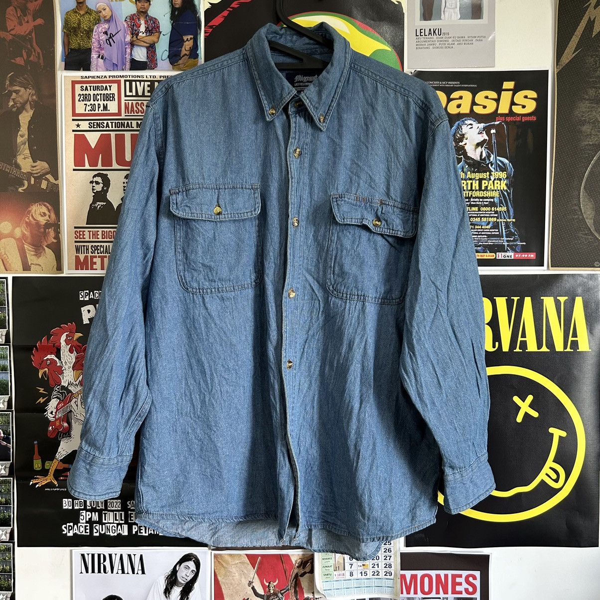 Vintage Migrant Button Down Denim Shirt