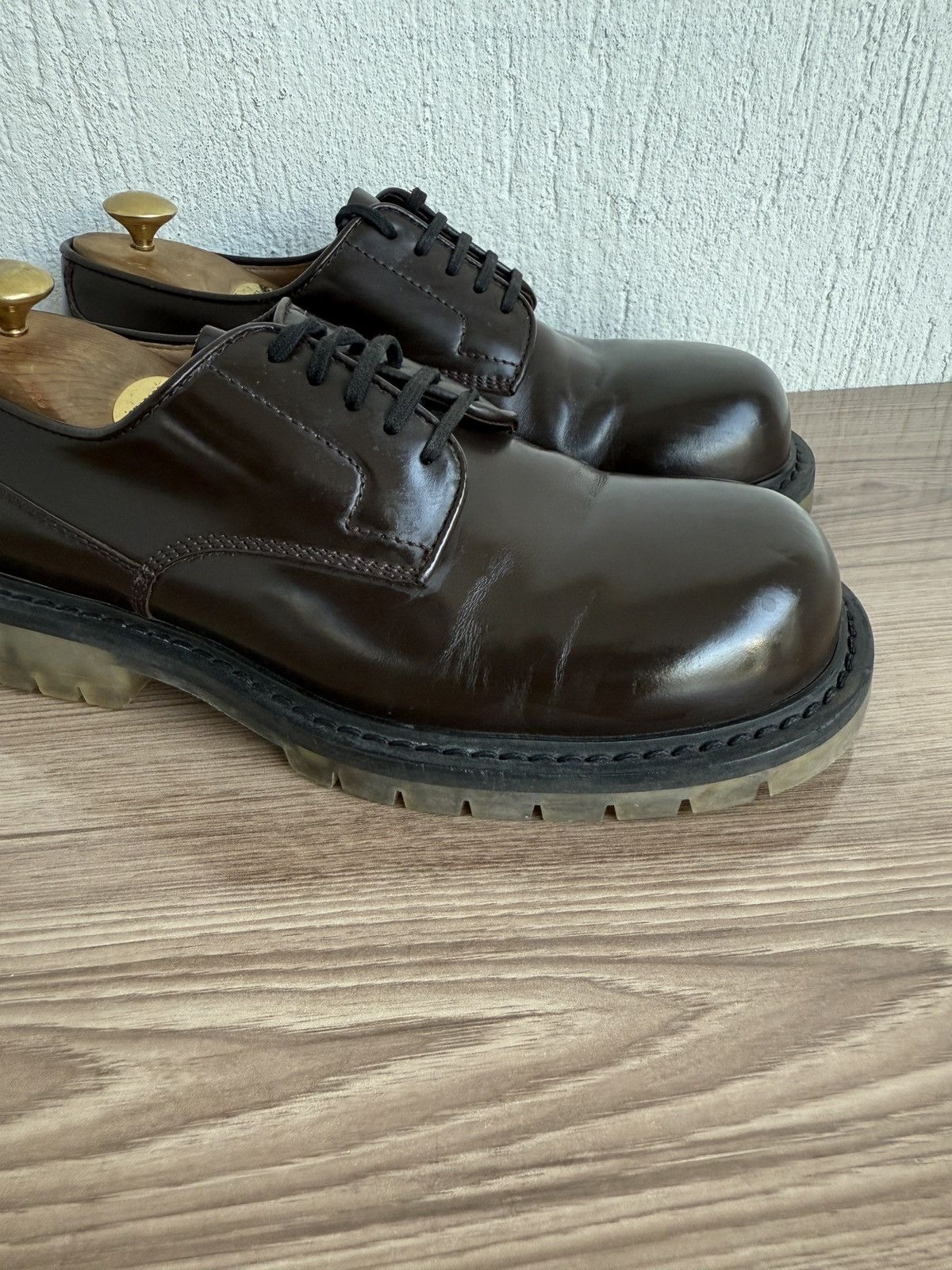 Bottega Veneta Calfskin brush leather derby Size US 8 / EU 41 - 4 Thumbnail