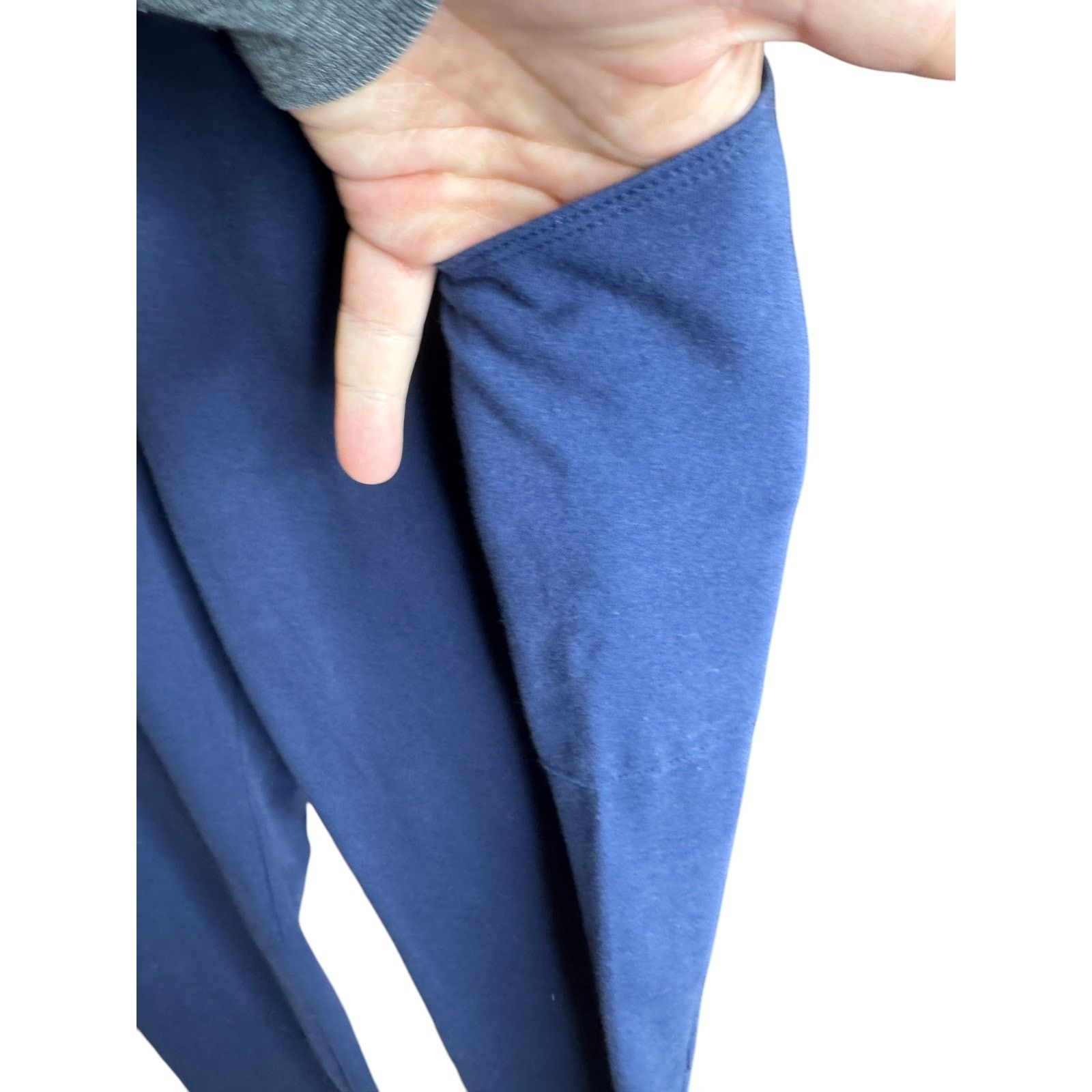 Denim & Co. Denim & Co. Stretch Lightly BootCut Pant Navy Tall XL Size 31" - 7 Thumbnail