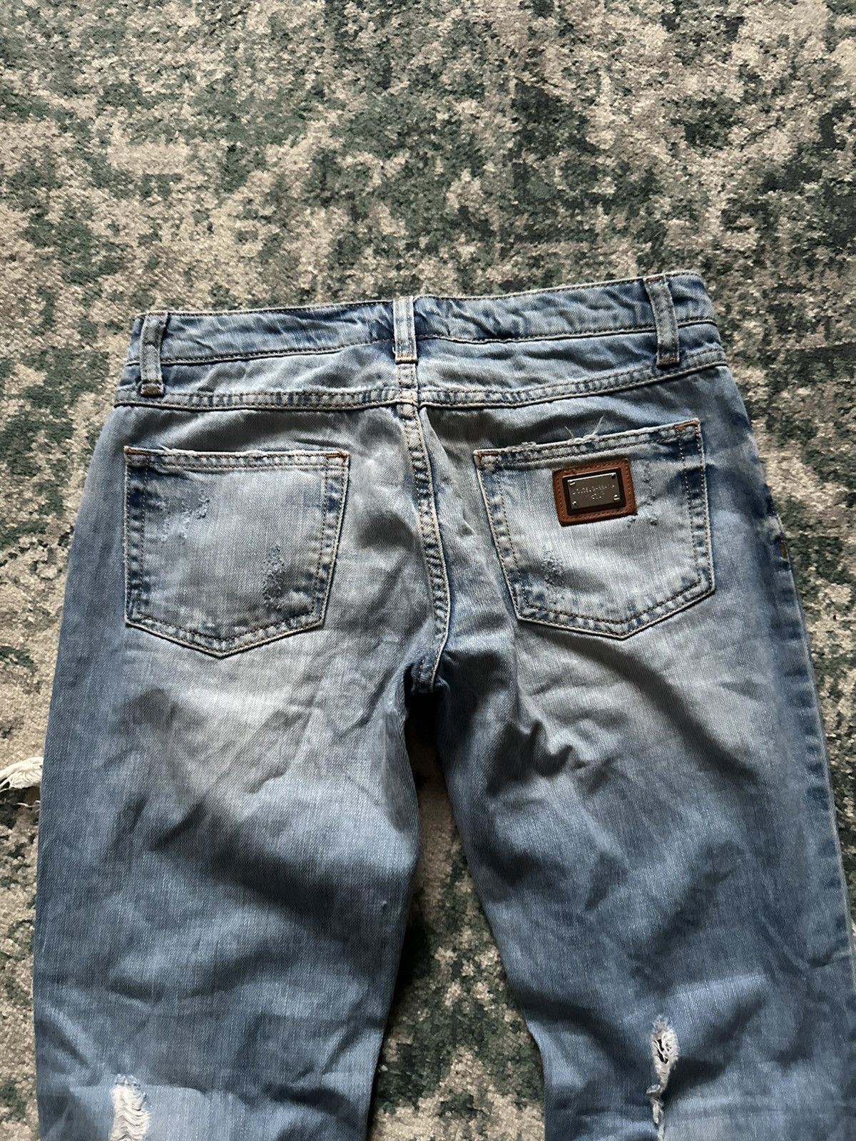 Dolce & Gabbana VINTAGE DOLCE&GABANA DISTRESSED WOMANS DENIM JEANS 26 RARE Size 26" / US 2 / IT 38 - 3 Thumbnail