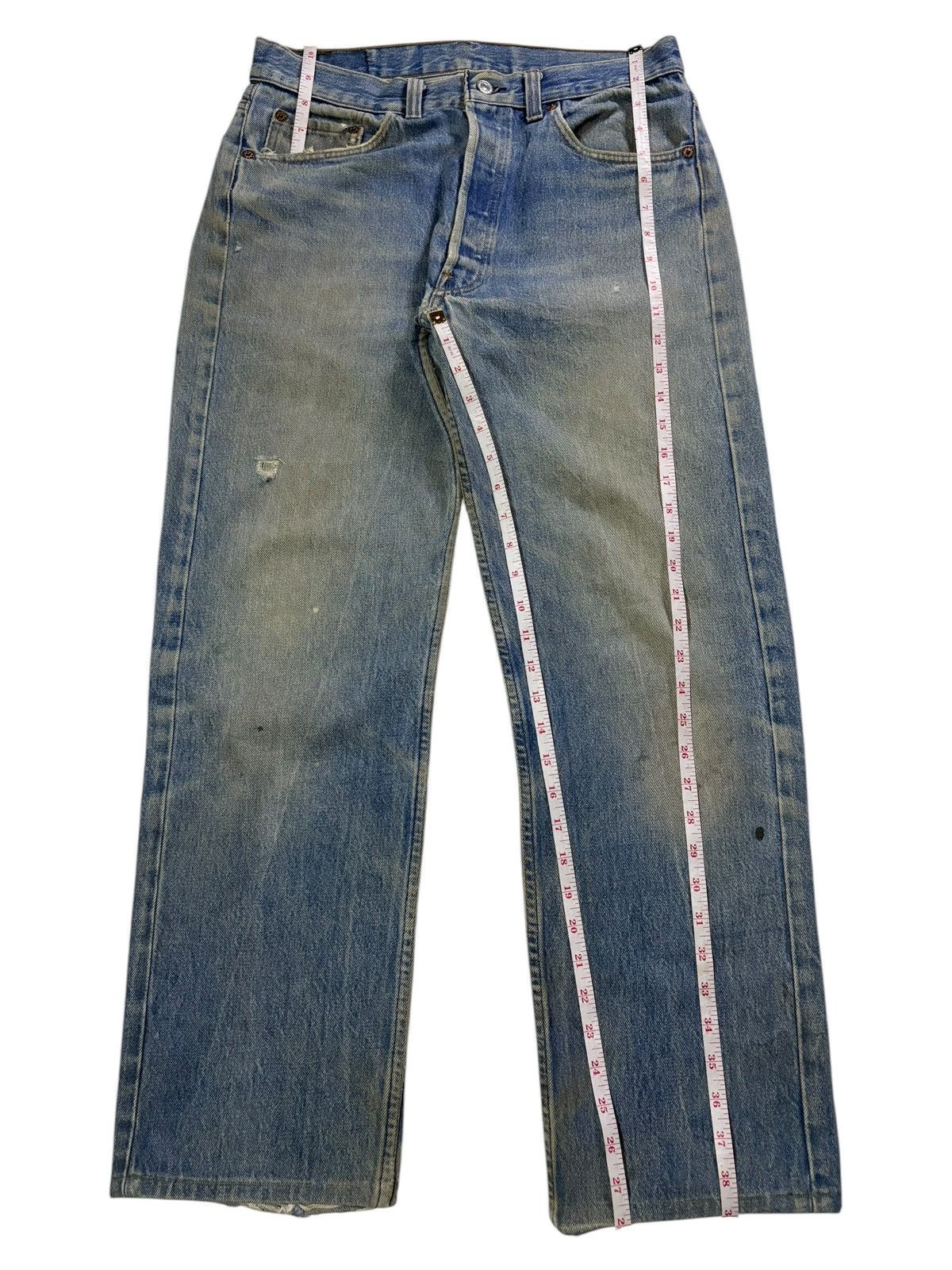 Levi's Vintage 90s Levis 501 Mud Wash Distressed Baggy Jeans Size US 31 - 10 Thumbnail