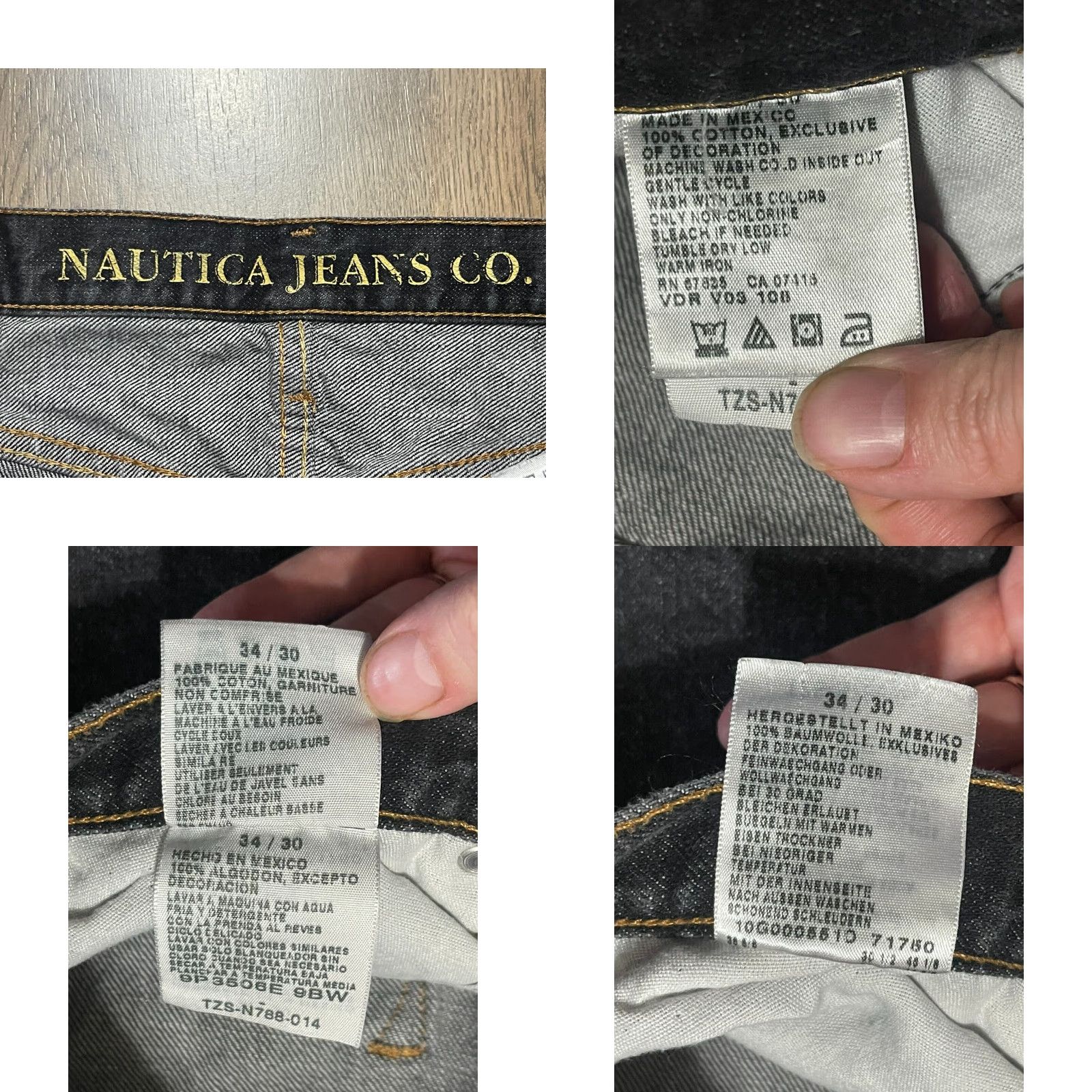 Nautica Nautica Jeans Men’s 34/30 Denim Straight Leg Pockets Regular Blue 30 In Inseam Jeans Vintage No Size US 34 / EU 50 - 8 Thumbnail