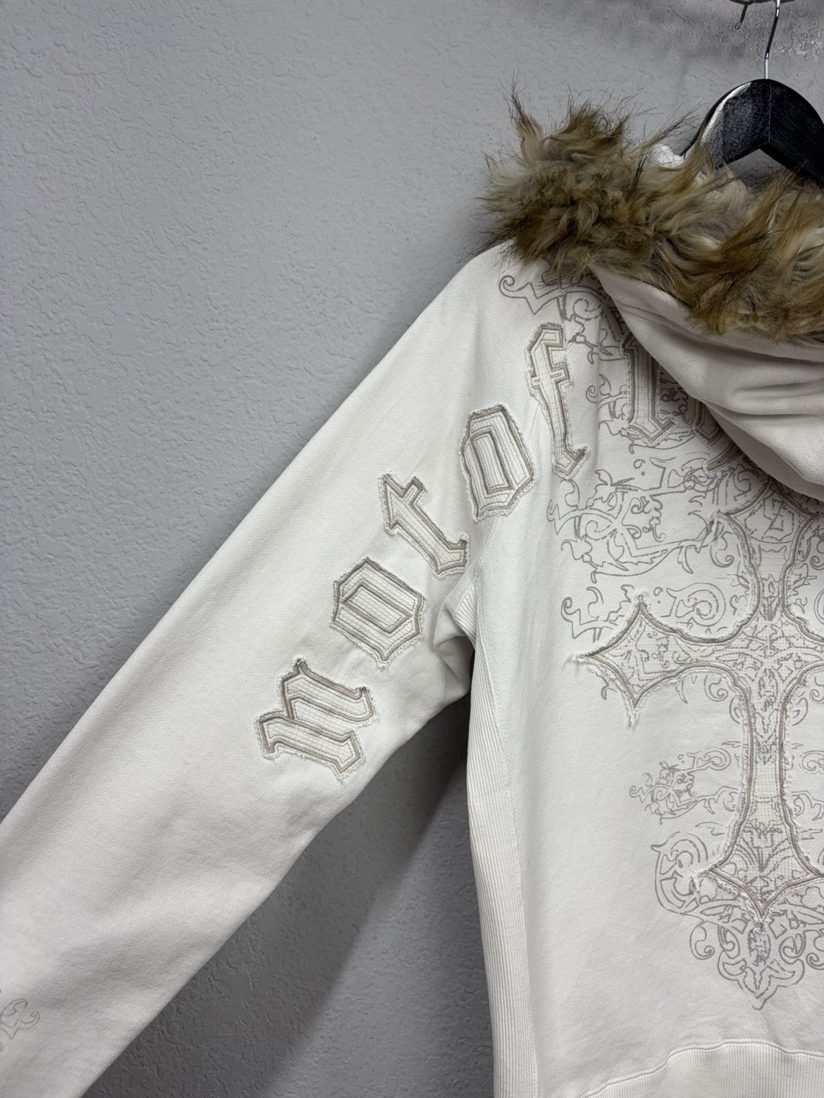 Le Grande Bleu (L.G.B.) Vintage Chrome Hearts Vibe Zip Hoodie Fur Hood Y2K Japanese Size US M / EU 48-50 / 2 - 22 Thumbnail