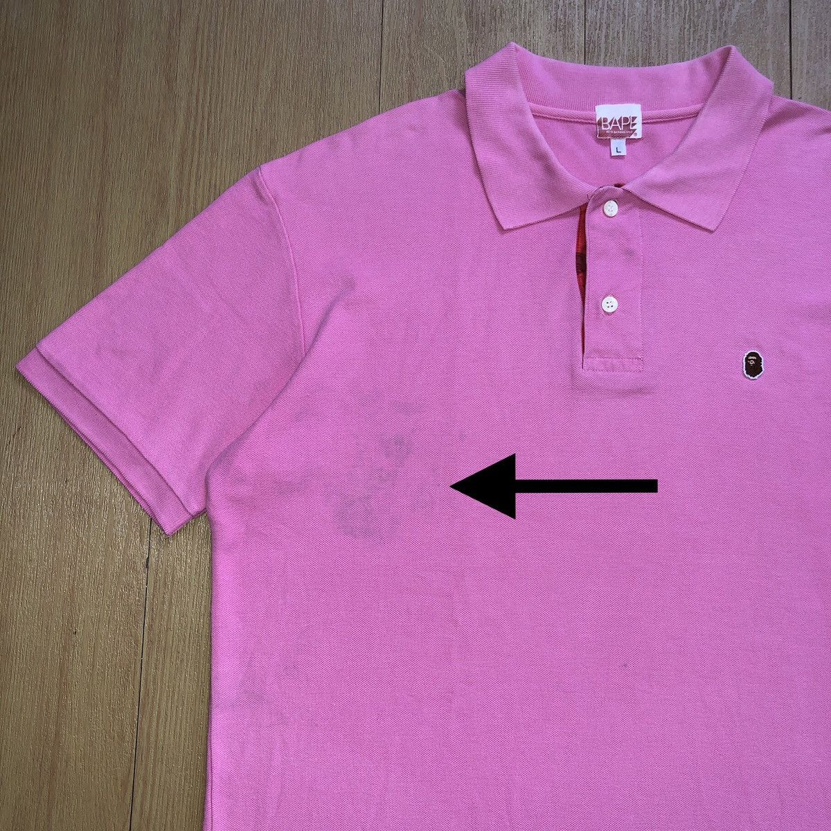 Bape Bape Polo Bleach Effect Size US L / EU 52-54 / 3 - 2 Thumbnail