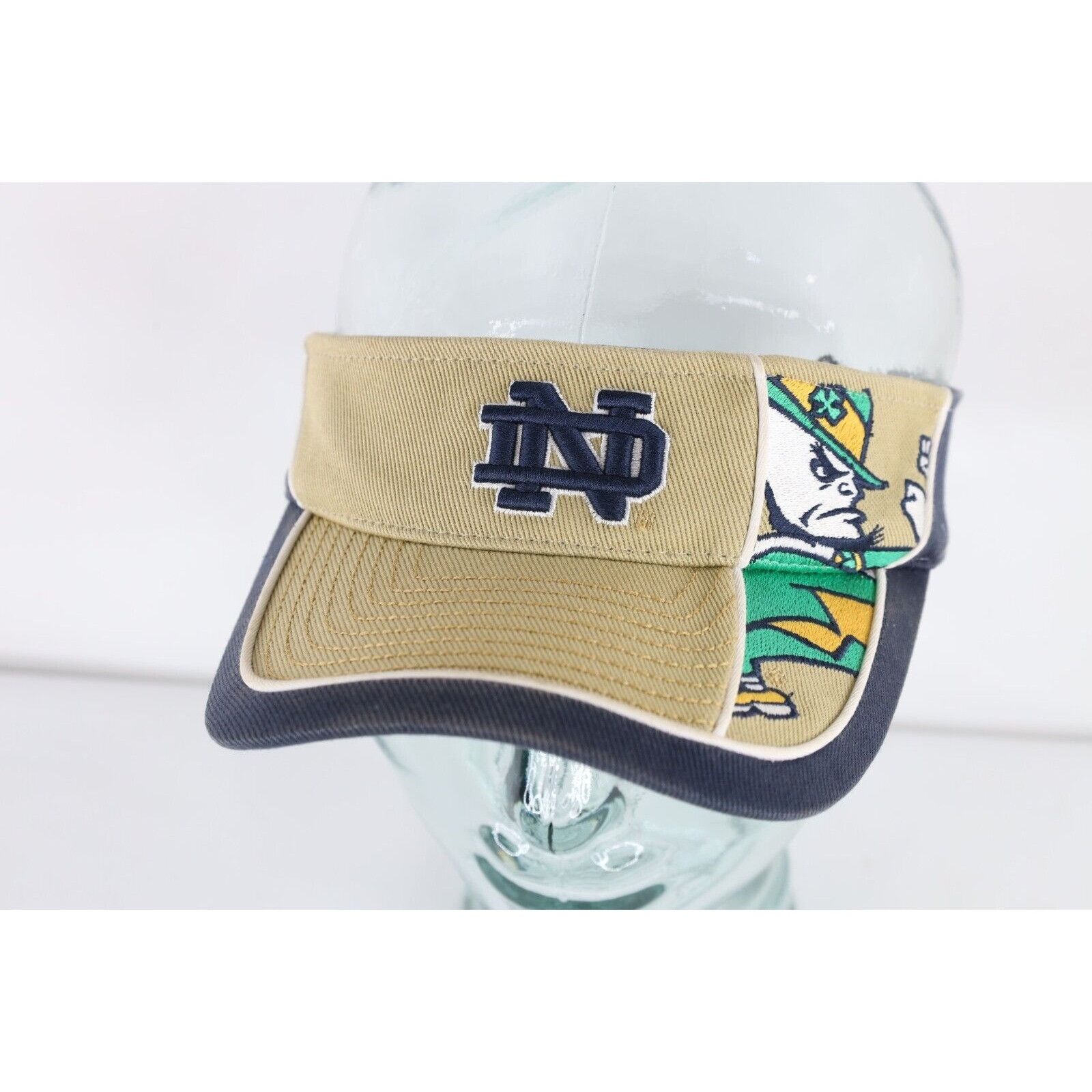 Vintage Vintage 90s Distressed Big Logo Notre Dame University Visor Size ONE SIZE - 1 Thumbnail