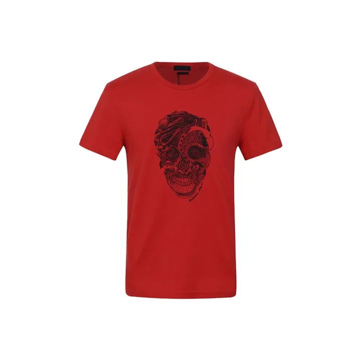 Alexander McQueen Alexander McQueen Skull Print Cotton T-Shirt 0079 Size US XL / EU 56 / 4 - 1 Thumbnail