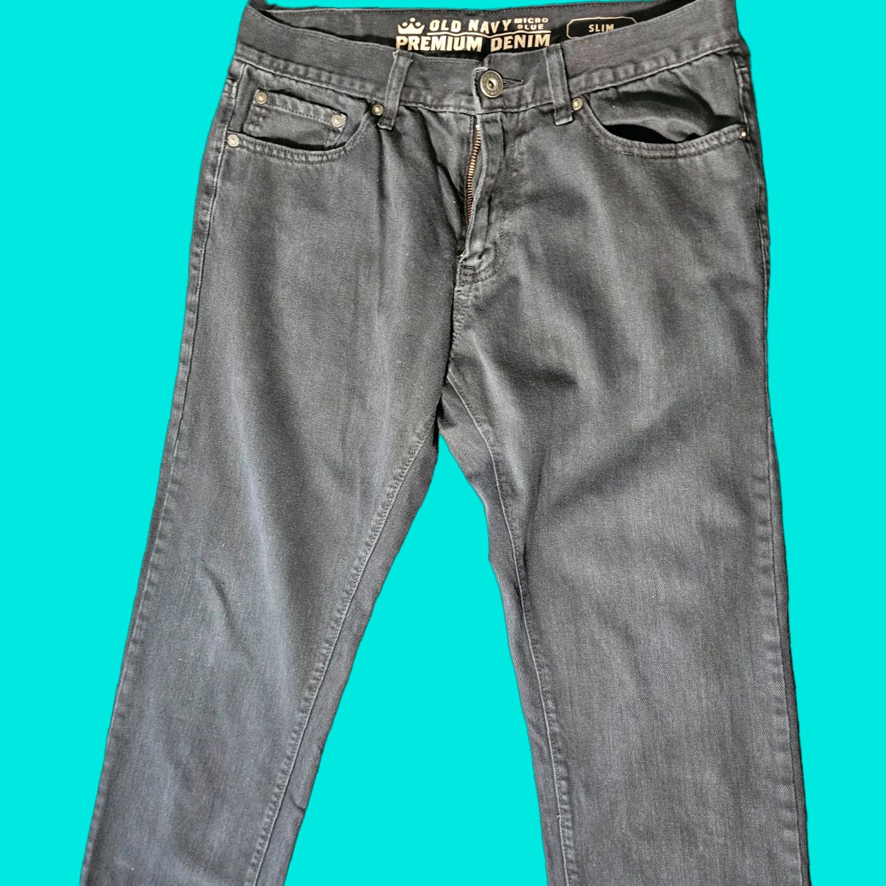 Old Navy Old Navy Premium Denim Jeans 30x30 Mens Mid Rise Slim Straight Dark Wash Blue Size US 30 / EU 46 - 1 Thumbnail