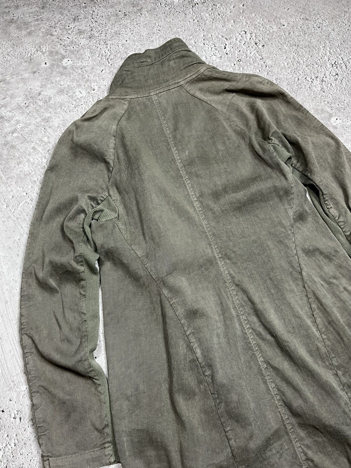 Transit Transit Par-Such Linen Asymmetric Coat Jacket Olive Size 3 Size M / US 6-8 / IT 42-44 - 17 Thumbnail