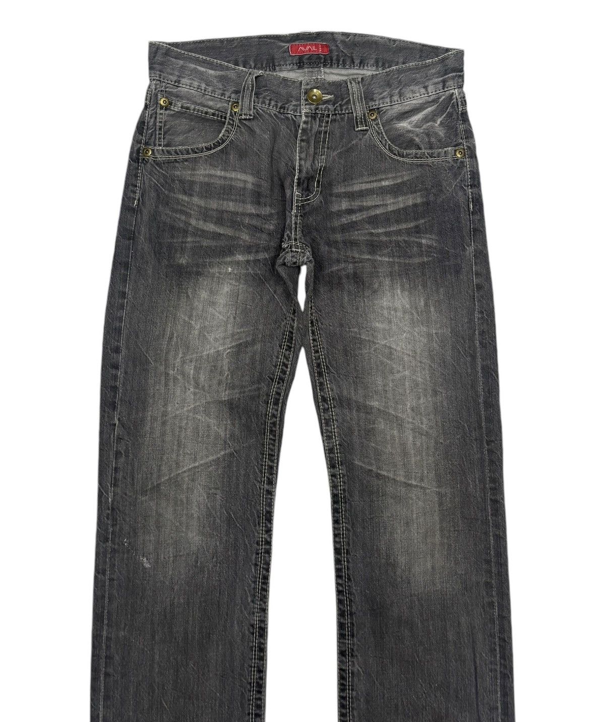 Japanese Brand 🔥AVAIL JEANS SLIM STRAIGHT DISTRESSED DENIM JEANS Size US 32 / EU 48 - 5 Thumbnail