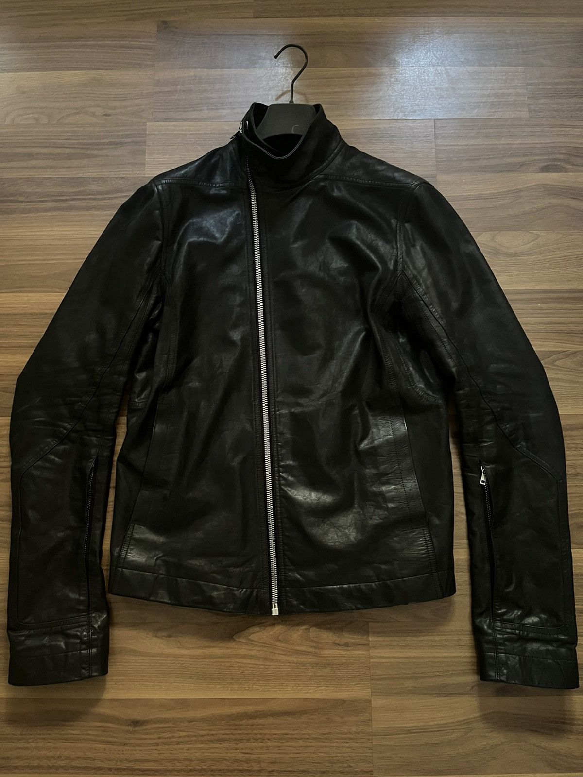 Rick Owens Rick Owens FW17 Glitter Mollino Leather Jacket | Grailed