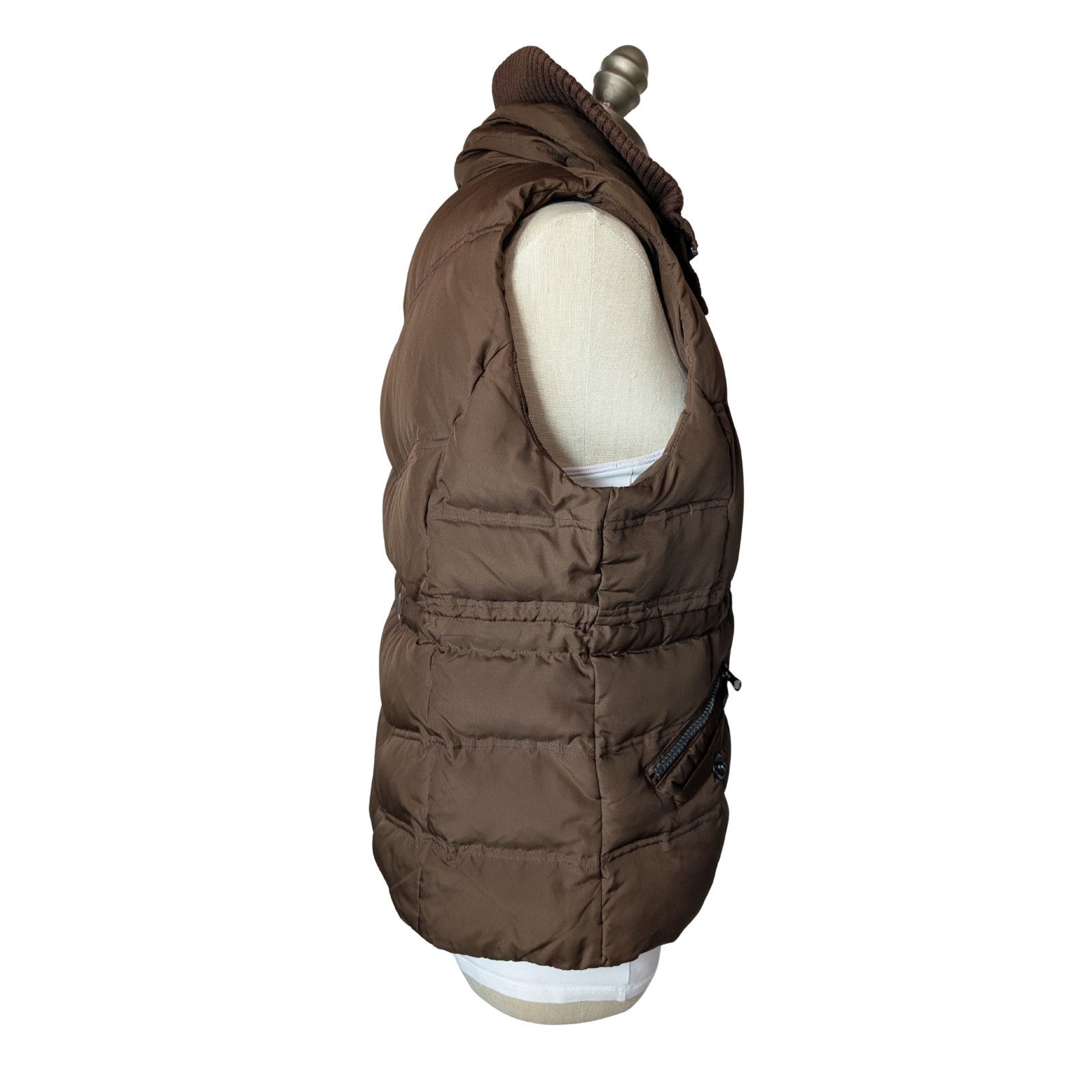 Unknown London K Jordan Brown Puffer Vest Hooded Women’s Size M USED Size M / US 6-8 / IT 42-44 - 5 Thumbnail