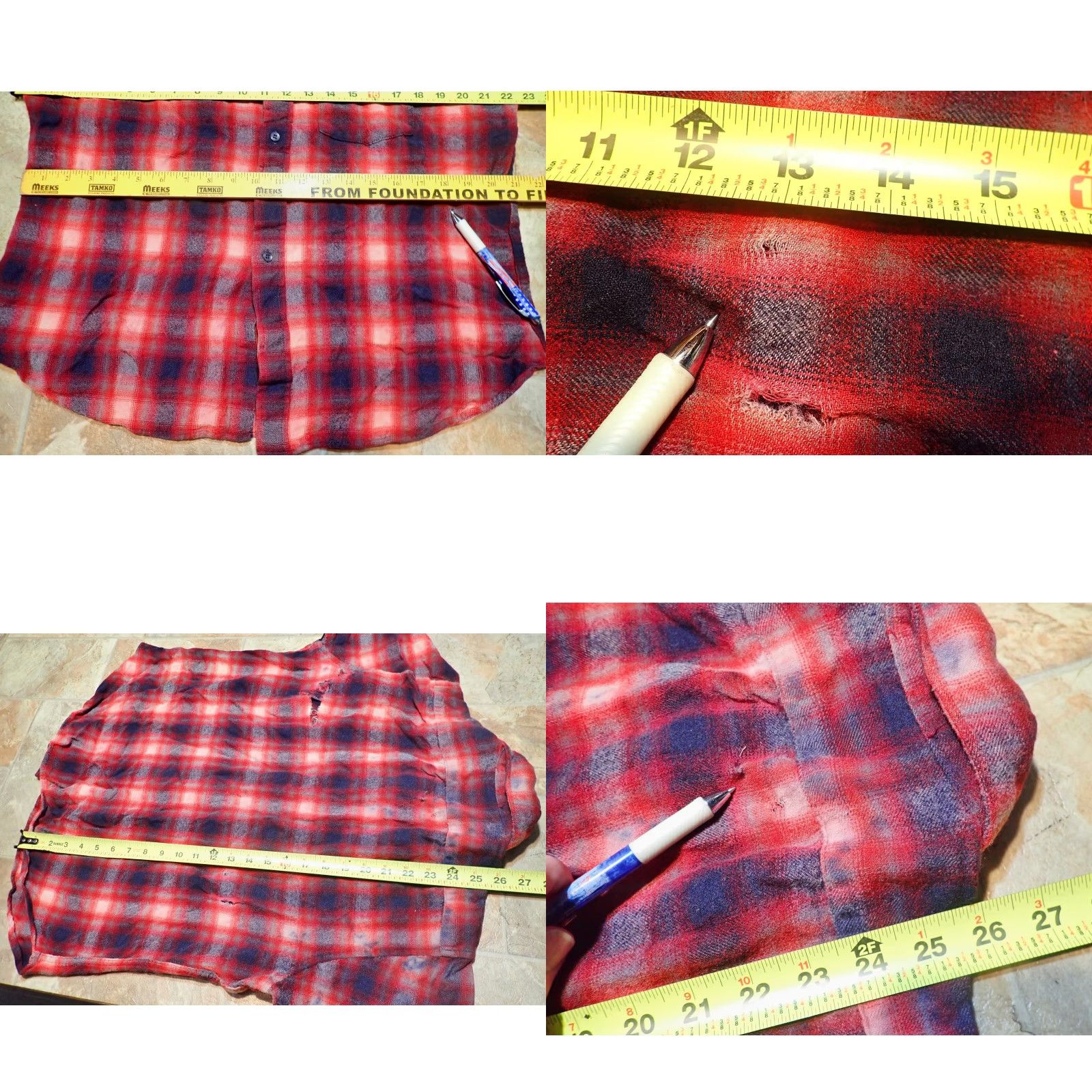Pendleton VINTAGE Pendleton SHIRT M USA 60's shadow plaid ombré distressed wool 60s USA Shadow Plaid Size US M / EU 48-50 / 2 - 9 Thumbnail