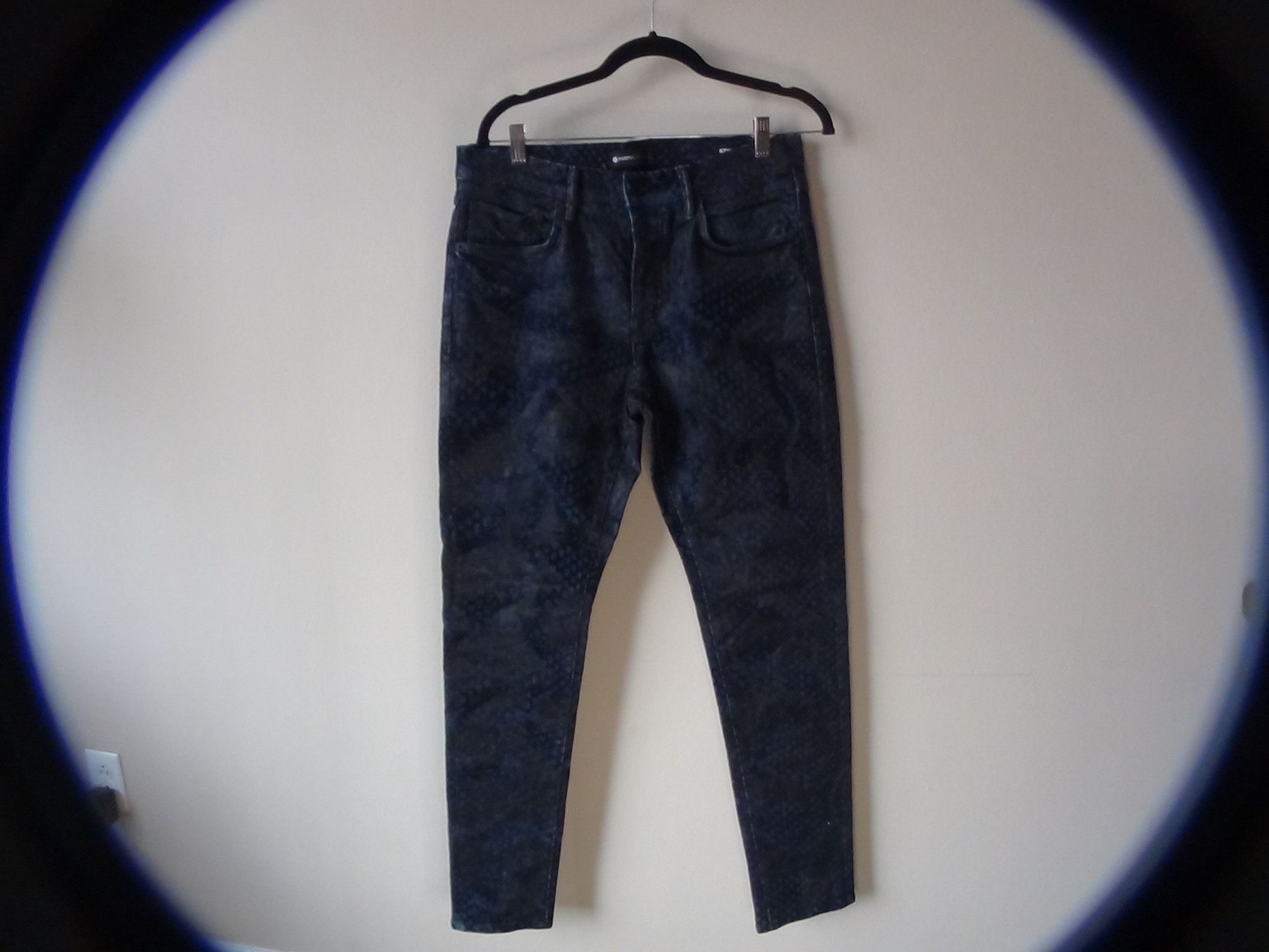 Purple Brand Rinsed Indigo Flocked Snake skinny jeans Size US 32 / EU 48 - 1 Thumbnail