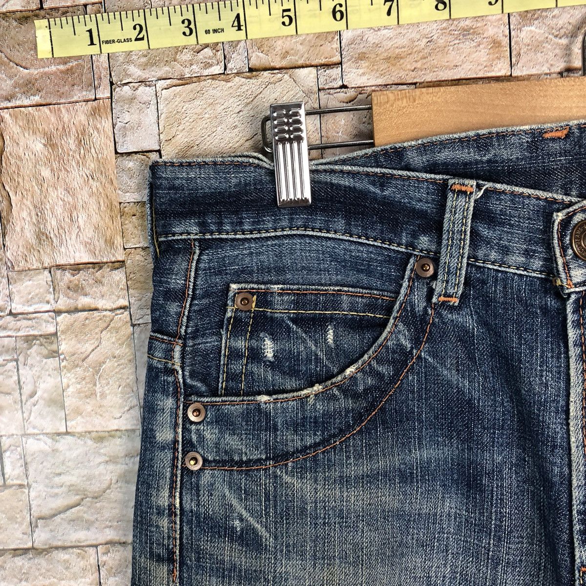 Japanese Brand Olive Des Olive Jeans Blue Distressed Denim Pants #A451 Size US 32 / EU 48 - 8 Thumbnail