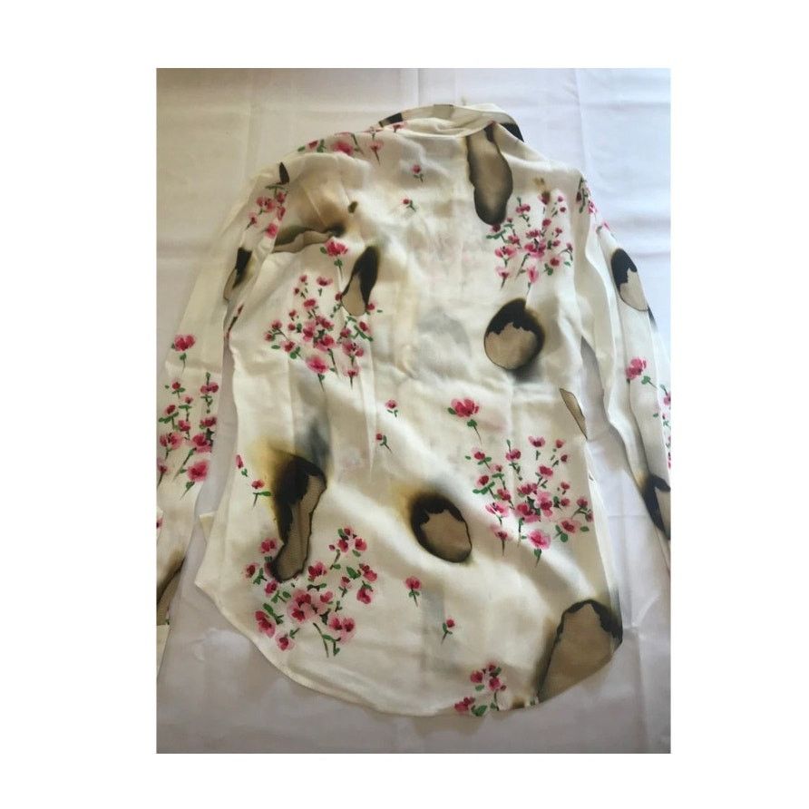 Moschino AW16 MOSCHINO COUTURE JEREMY SCOTT BURNT EFFECT SILK BLOUSE Size S / US 4 / IT 40 - 9 Thumbnail
