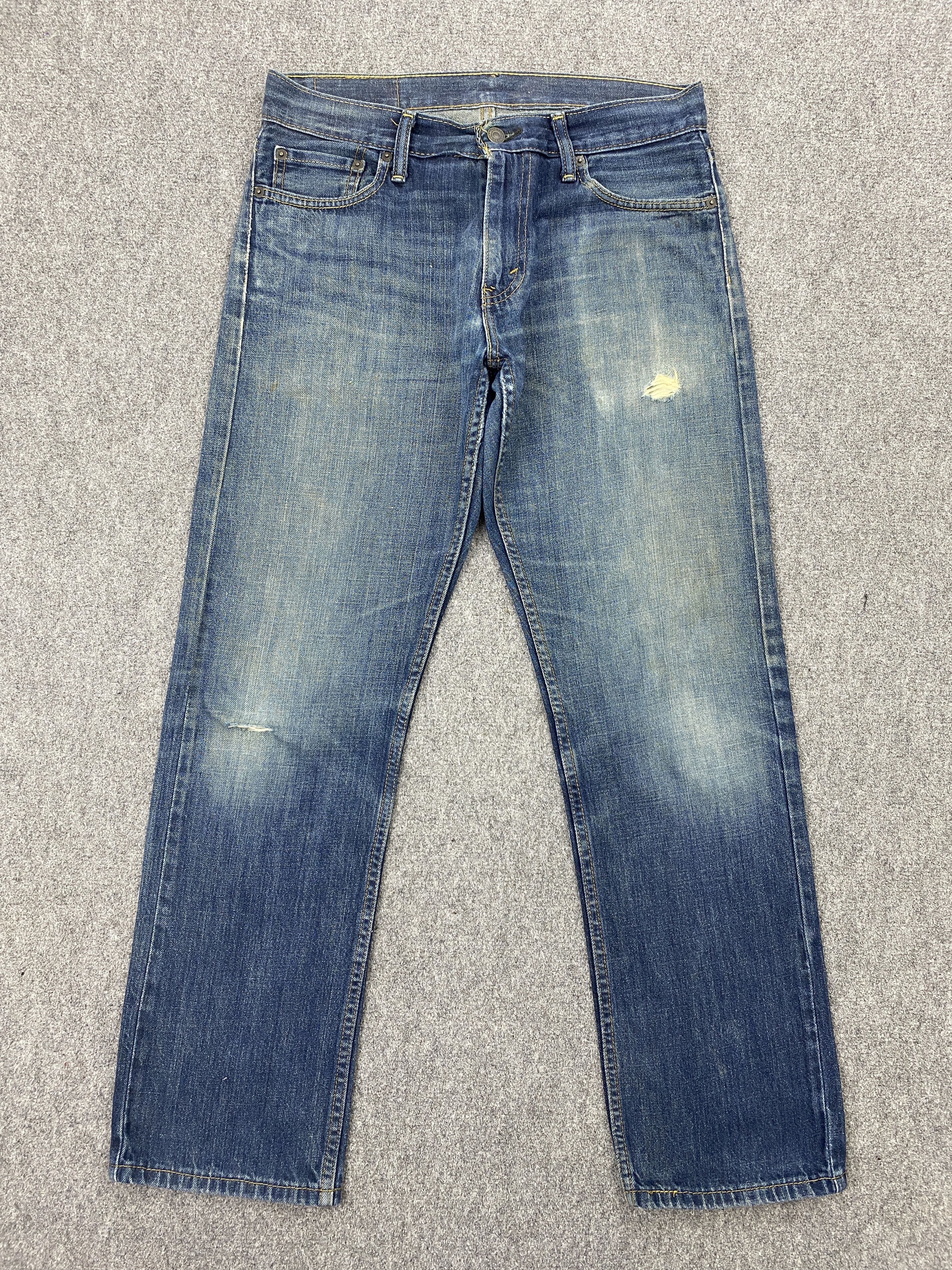 image of Levis 514 Blue Faded Denim in Blue Denim, Men's (Size 30)