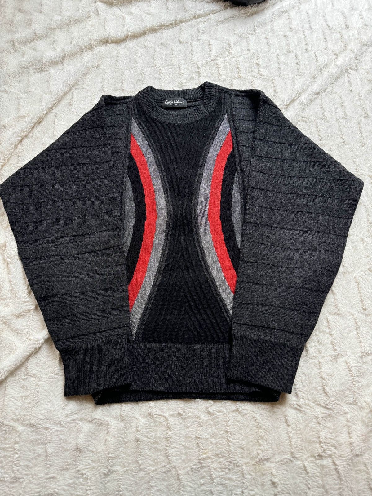 Carlo Colucci Cable Knit Sweater Carlo Colucci Geometric 90s Biggie Size US M / EU 48-50 / 2 - 2 Thumbnail