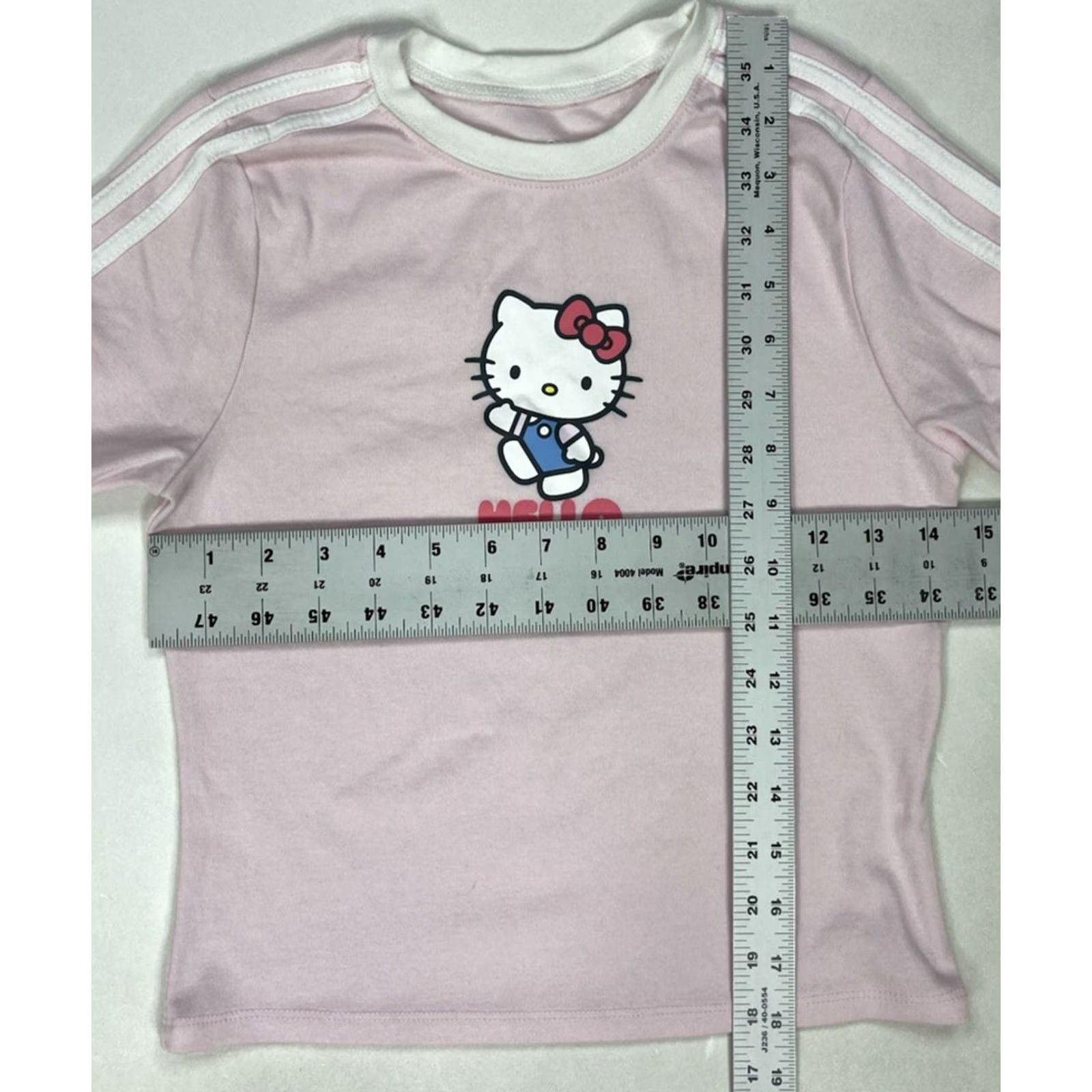 Vintage VINTAGE Hello Kitty Crop Graphic T-shirt Women XS Pink Short Sleeve Y2K Size XS / US 0-2 / IT 36-38 - 5 Thumbnail