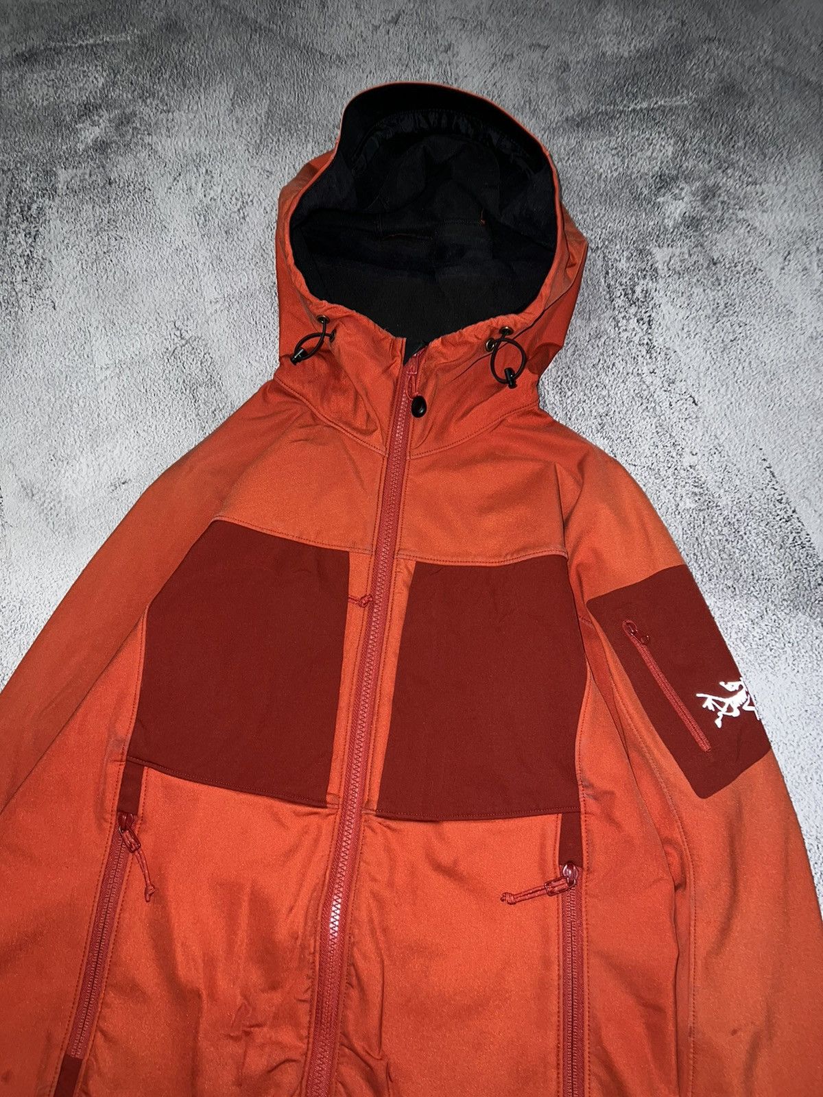 Image of Arcteryx x Outdoor Life Vintage Y2K Arc’Teryx Polartec Reflective Logo Jacket 00’S in Orange (Size 