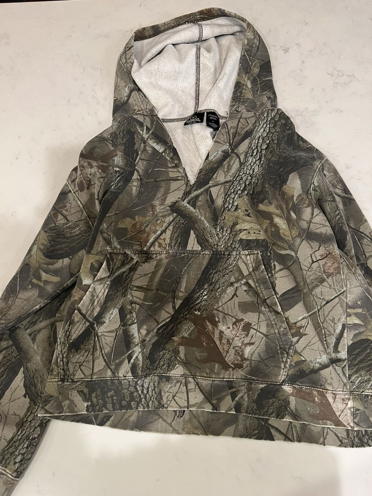 image of Thrashed Vintage Redhead Realtree Hoodie in Camo, Men's (Size Medium)