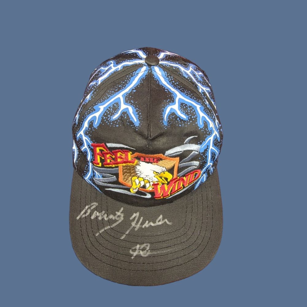 Vintage VINTAGE CSI American Thunder Snapback Hat Men One Size Black Eagle Patch Feel The Wind 90s Biker Motorcycle Graphic Print Adjustable Lightweight Size ONE SIZE - 1 Thumbnail