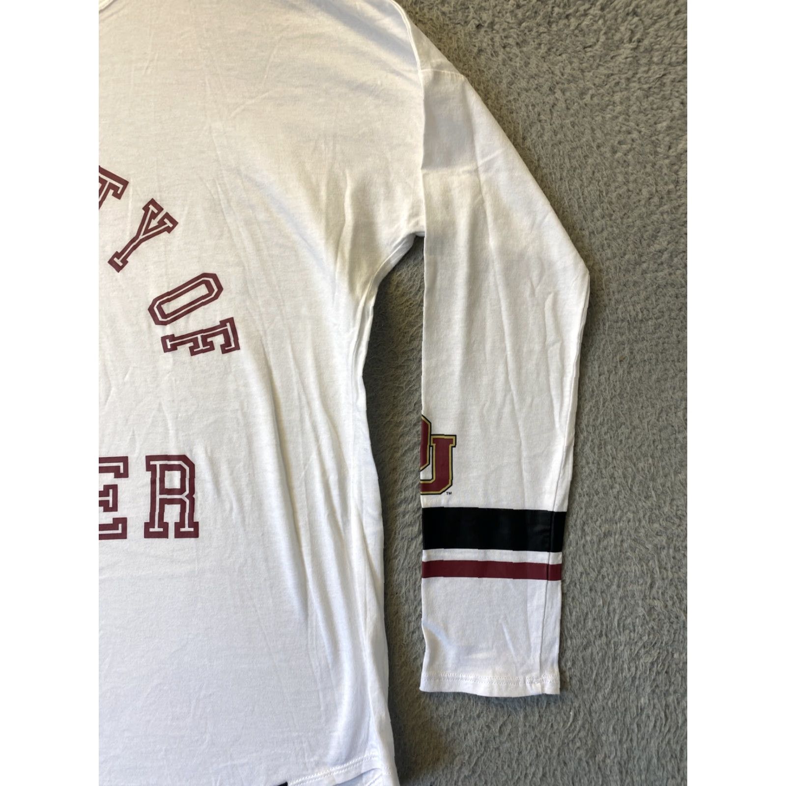 J Brand '47 Denver University Long Sleeve Tee Women's Size L White Casual Jersey Oversized Size L / US 10 / IT 46 - 2 Thumbnail