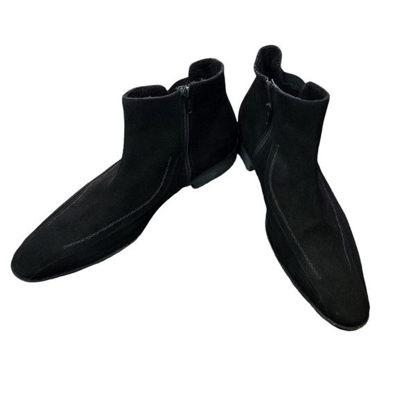 Designer Ernesto Dolani 7641 black lined Suede size 42.5 Size US 9.5 / EU 42-43 - 1 Thumbnail