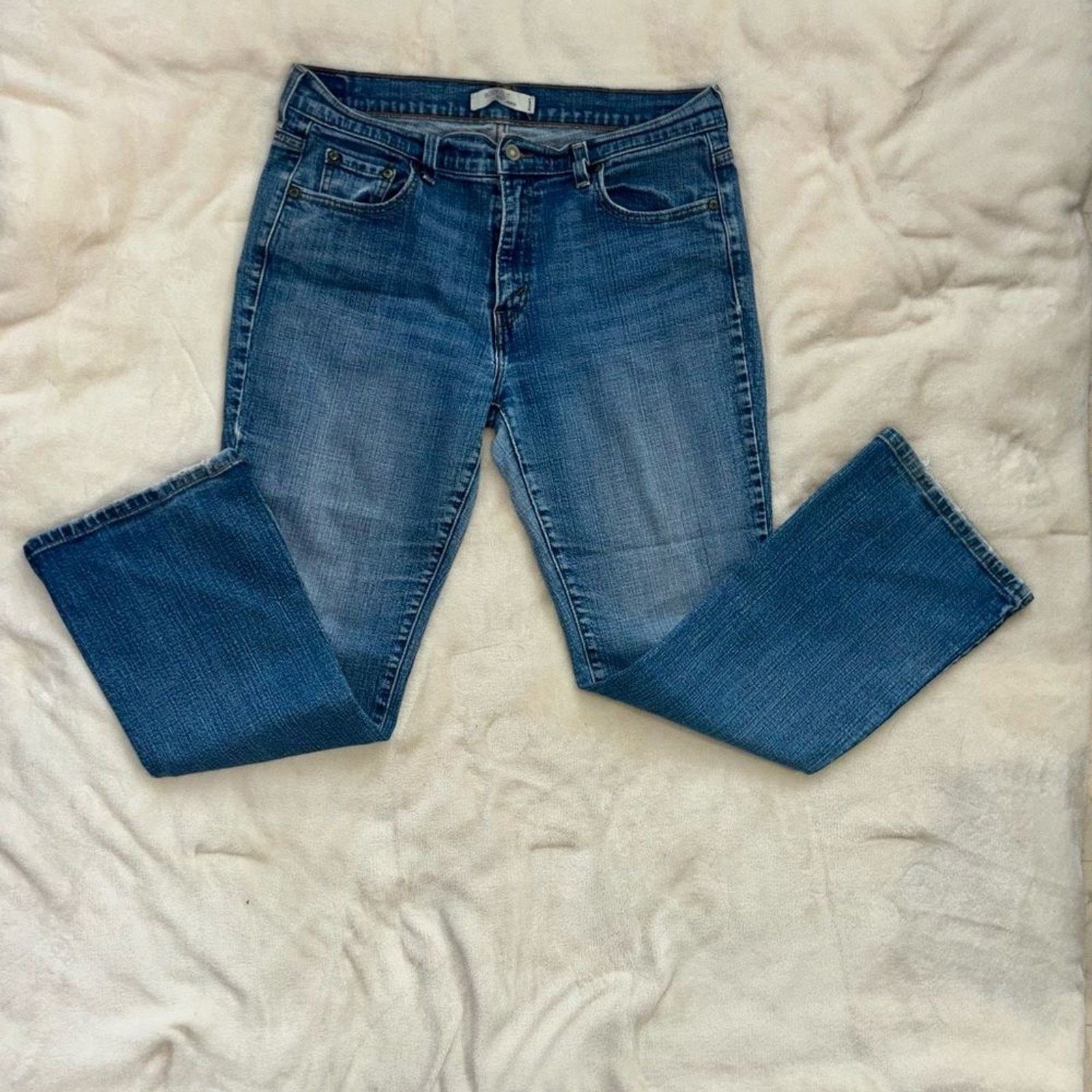 Levi's Levis 515 Bootcut Dark Wash Jeans 14 Short Size 36" / US 14 / IT 50 - 2 Thumbnail