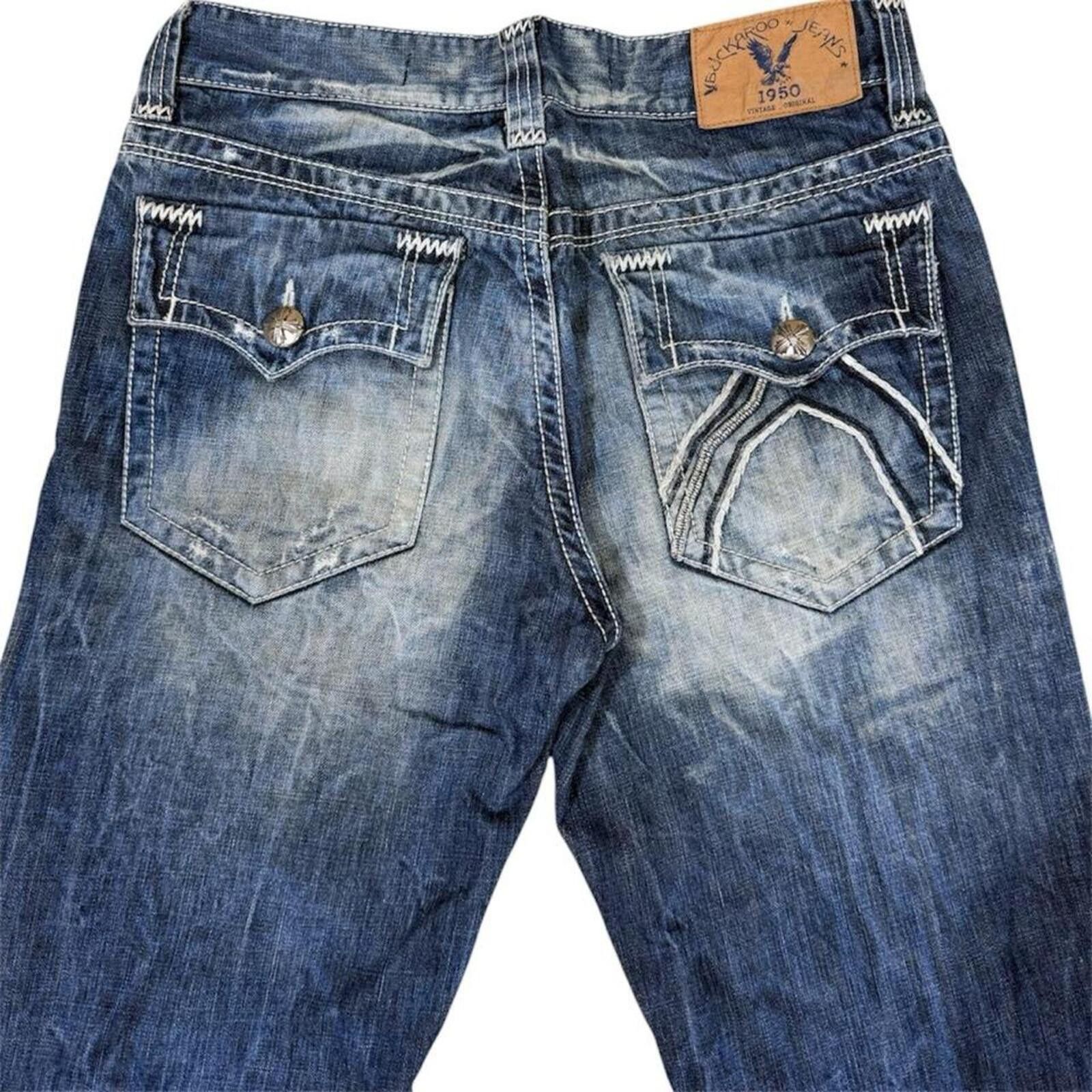 True Religion Buckaroo original vintage denim jeans Size US 33 - 2 Thumbnail