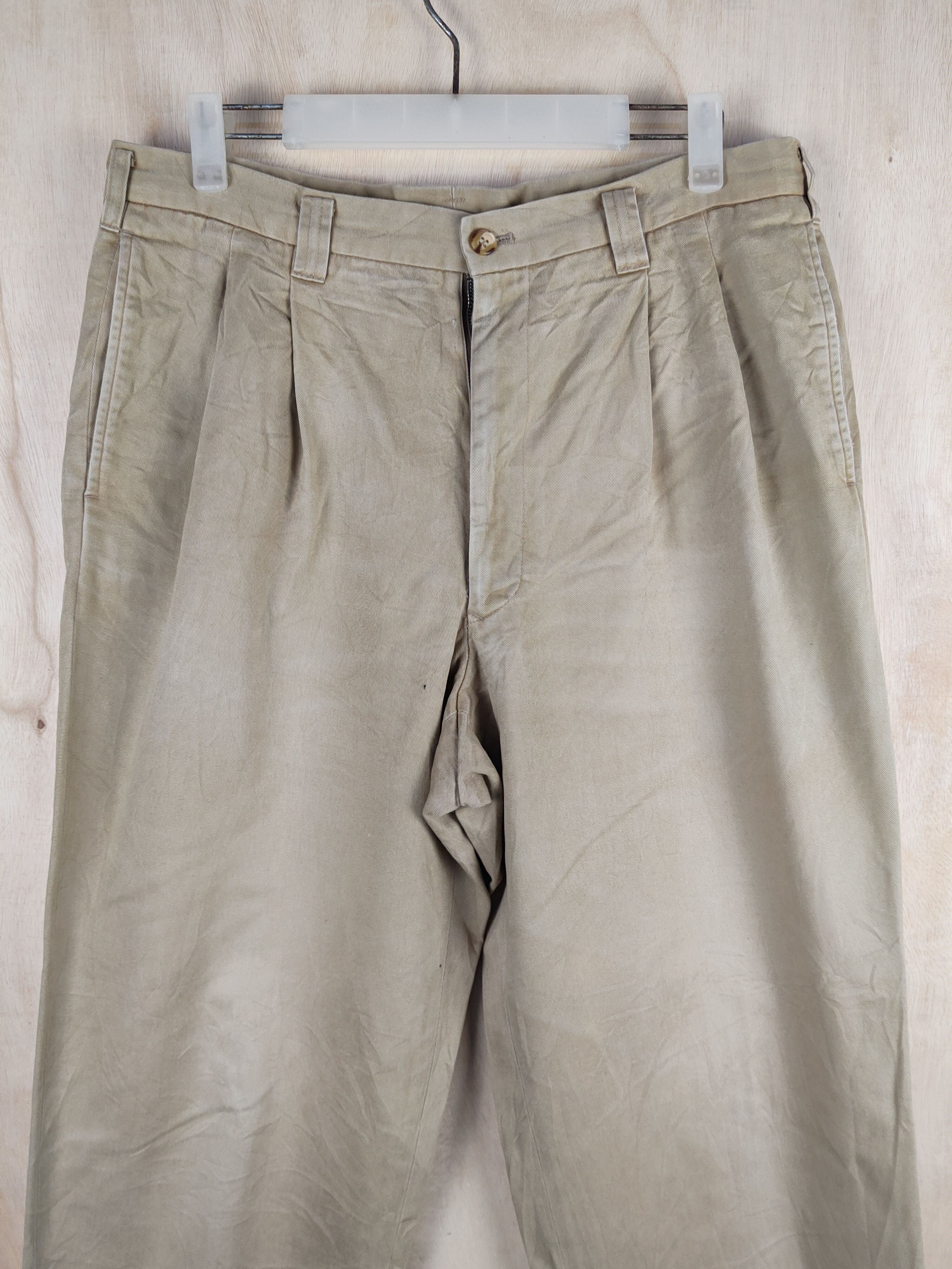 Hiroko Koshino Homme Hiroko Koshino Homme Beige Multipocket Casual Pants #S2414 Size US 33 - 2 Thumbnail