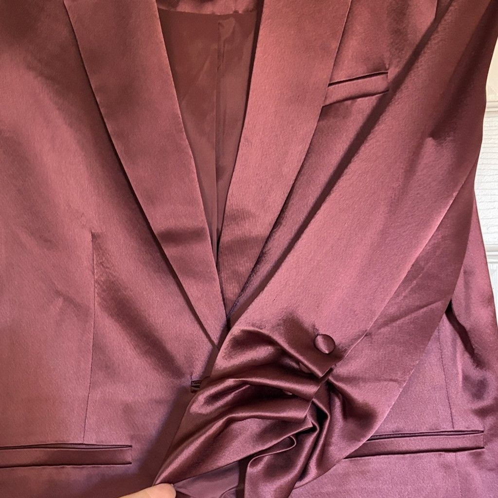 Cinq a Sept Cinq à Sept Khloe Smooth Satin Jacket | EUC | Sz 6 Size M / US 6-8 / IT 42-44 - 6 Thumbnail