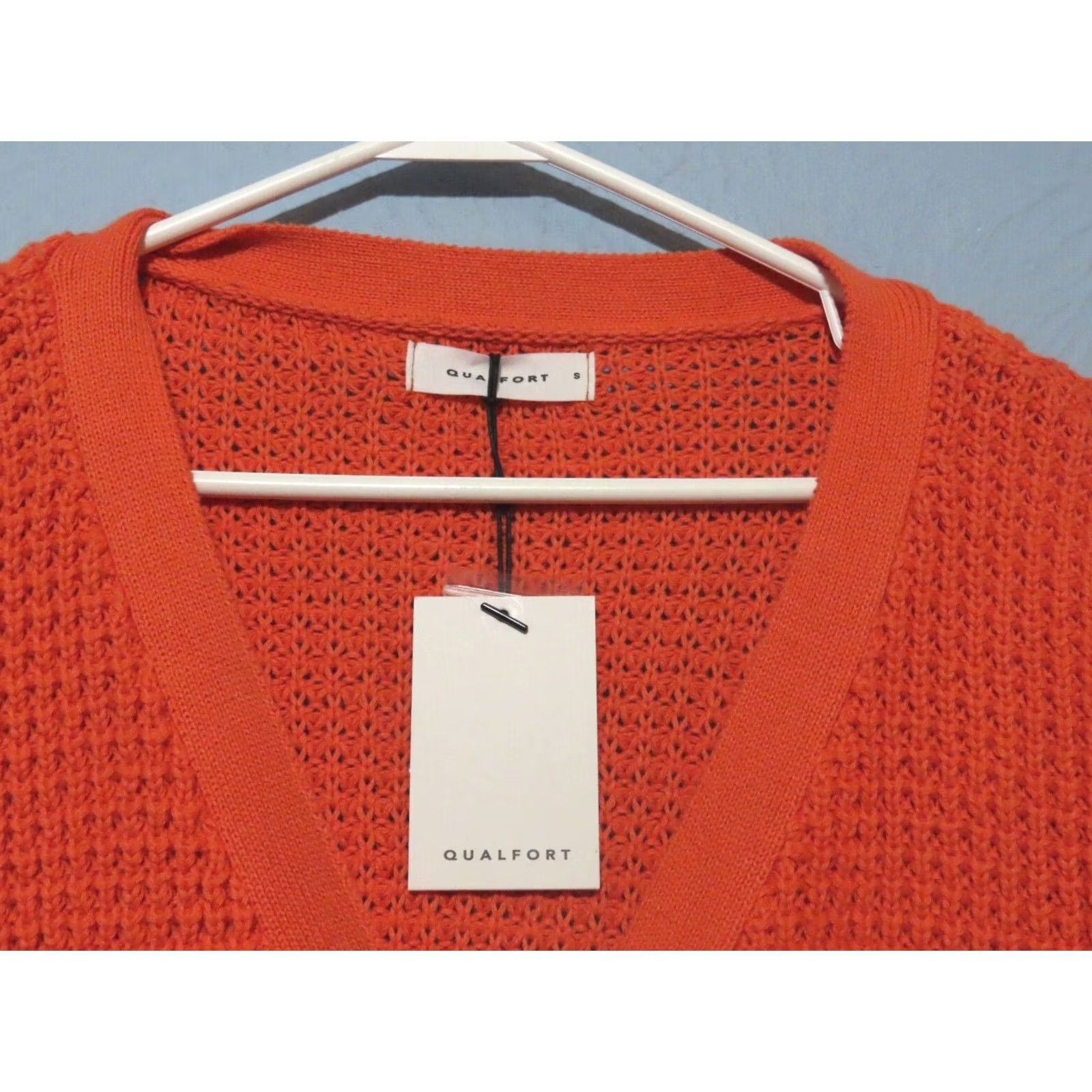 Vintage VINTAGE? Qualfort Womens Orange Cardigan Sweater Knit Button Up Oversized NWT S Cozy Bohemian Casual Womens Cardigan Size S / US 4 / IT 40 - 4 Thumbnail