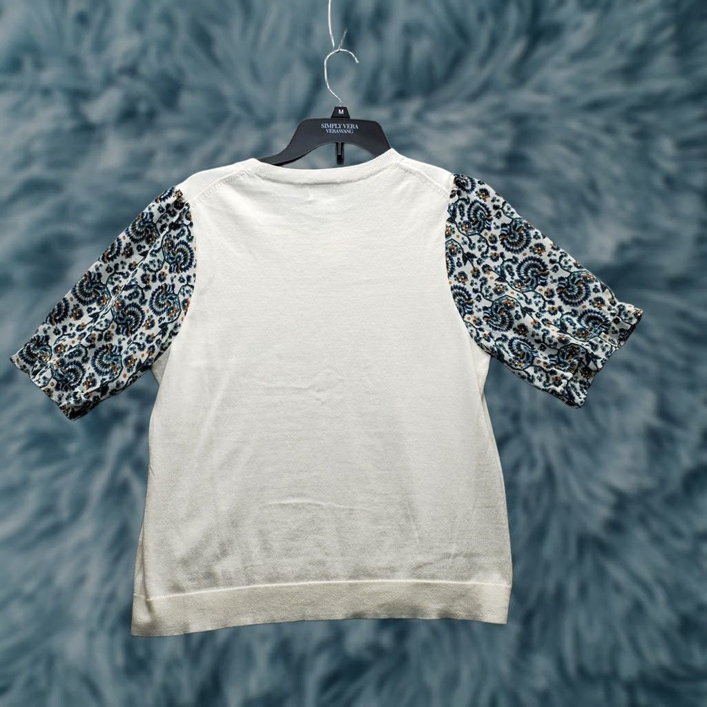 J.Crew J.CREW Sweater Womens Size L Multicolor Floral Crew Neck Pullover, Casual Knit Long Sleeve, Regular Fit, Fall Winter, NWT, Polyester, Floral Pattern Size L / US 10 / IT 46 - 1 Thumbnail