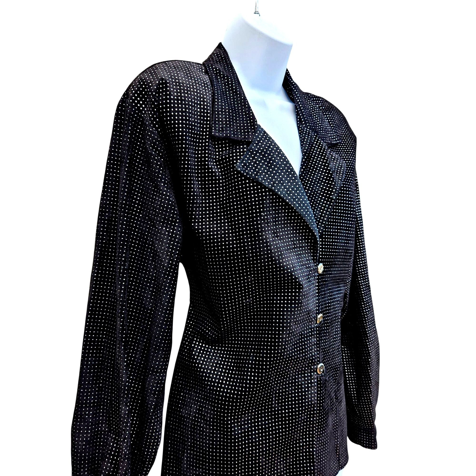 Other Volup Vintage Lillie Rubin Adri New York Black Suede Silver Size L / US 10 / IT 46 - 3 Thumbnail