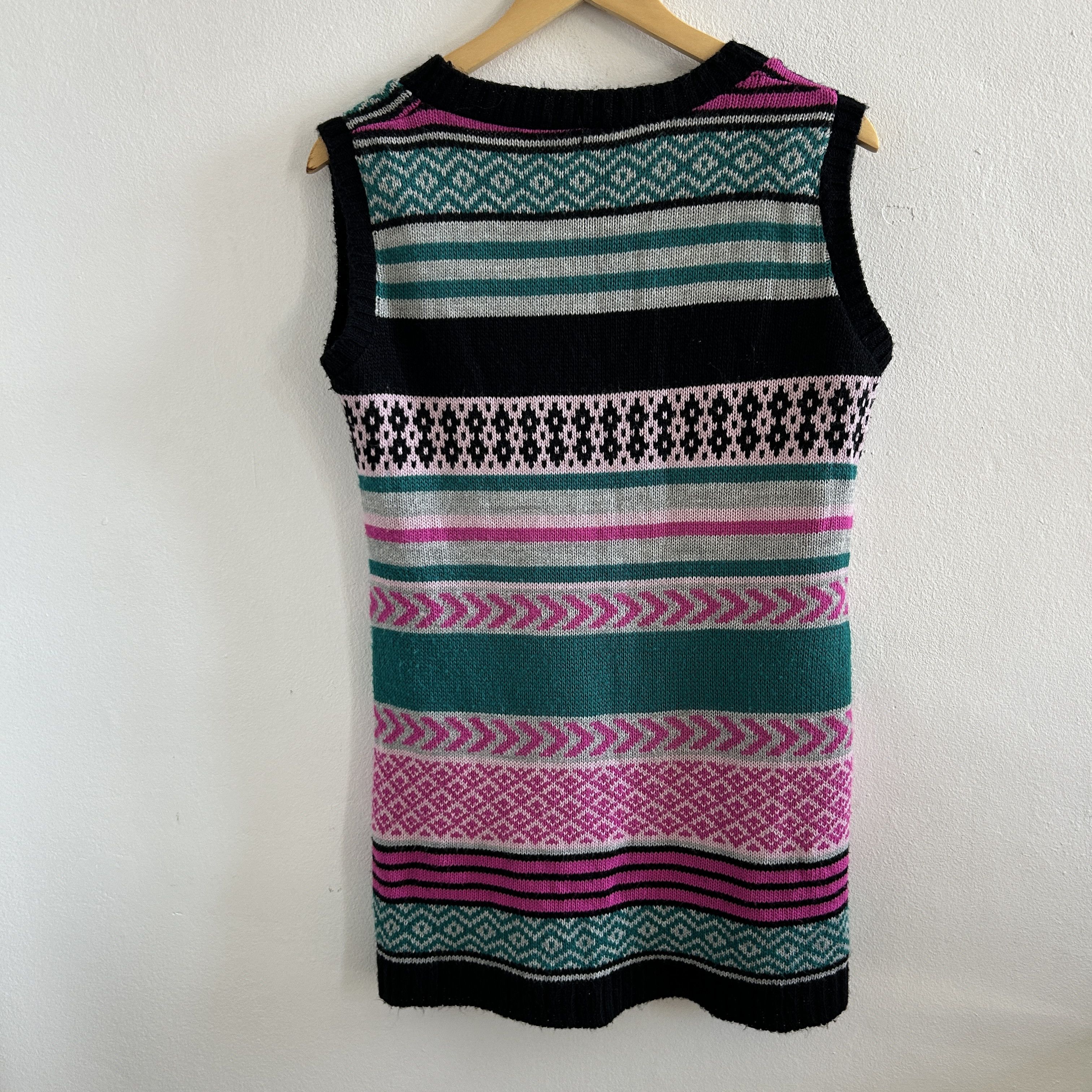 Vintage Vintage 90s Fair Isle Sweater Vest Size M / US 6-8 / IT 42-44 - 10 Thumbnail