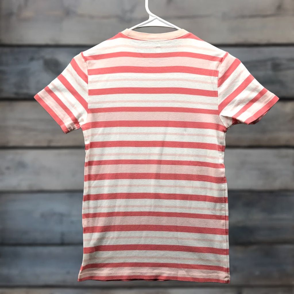 Gap Gap Favorite Tee T-Shirt Womens M Pink Striped Cotton Crew Neck Short Sleeve Size M / US 6-8 / IT 42-44 - 1 Thumbnail